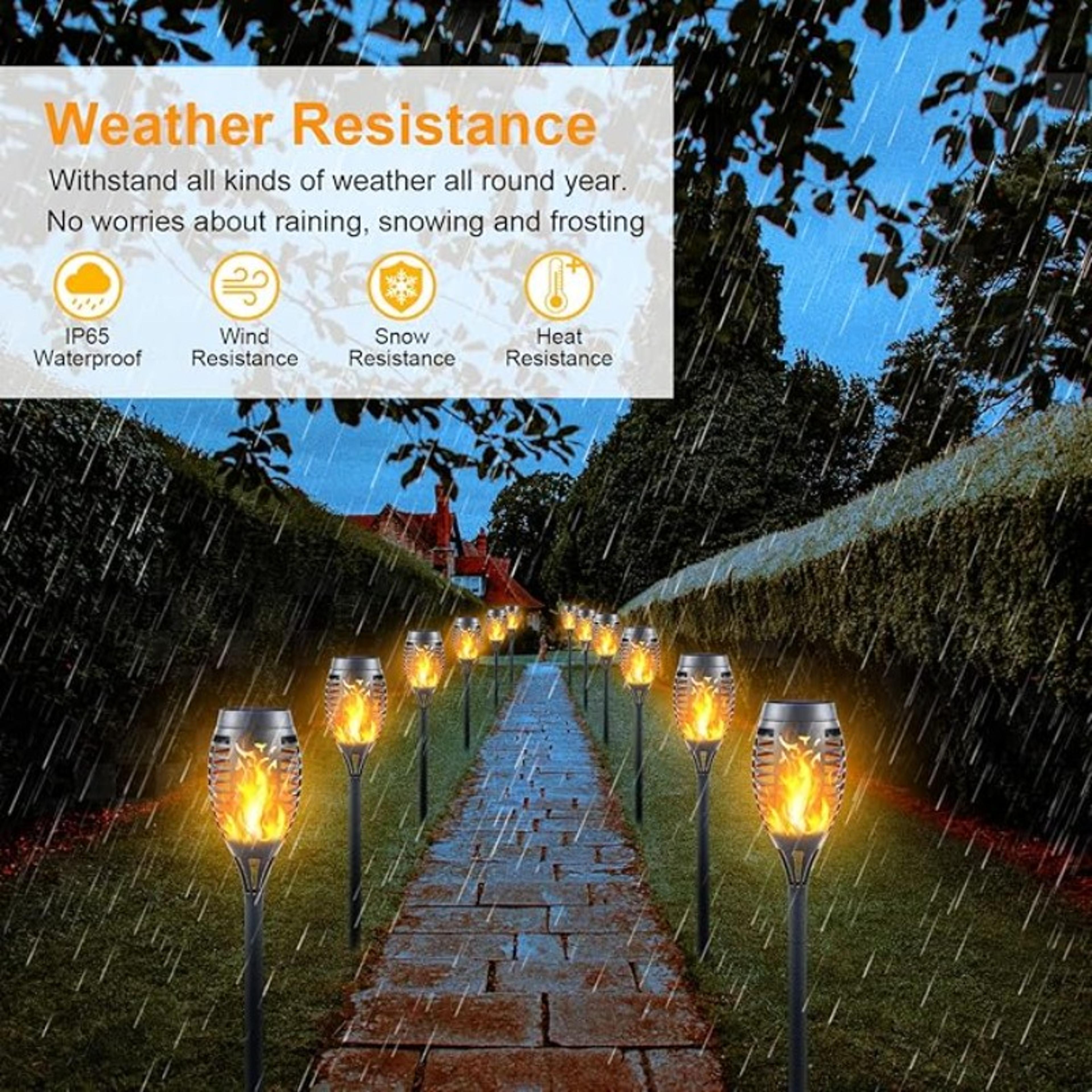 Waterproof Solar Light Outdoor With Flashing Flame 12LED Solar Flashlight Christmas Garden Decorati 2