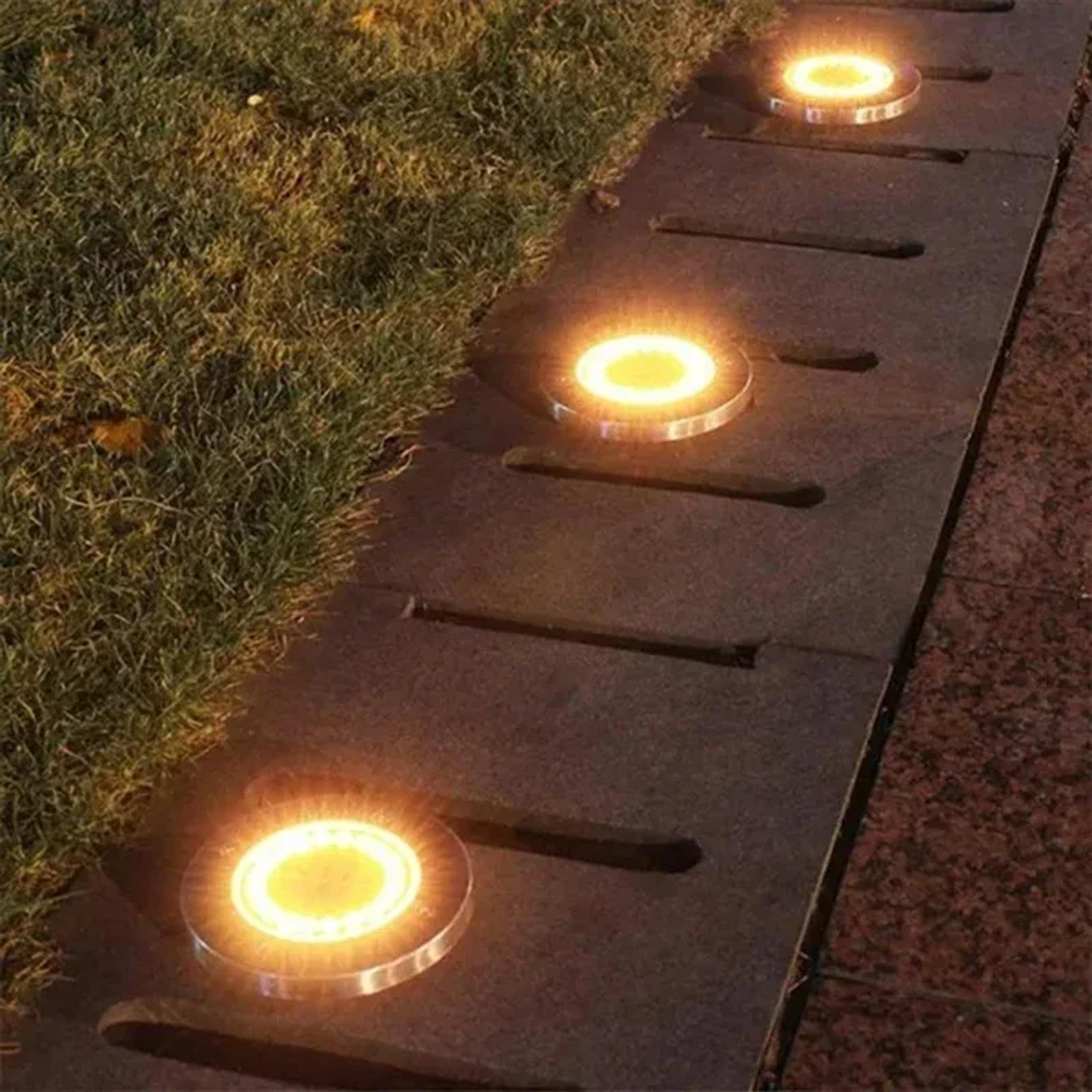 Solar Lights Outdoor Disk Lamp Buried Solar Spotlight For Garden Lawn Home Yard Pathway Decoration  5