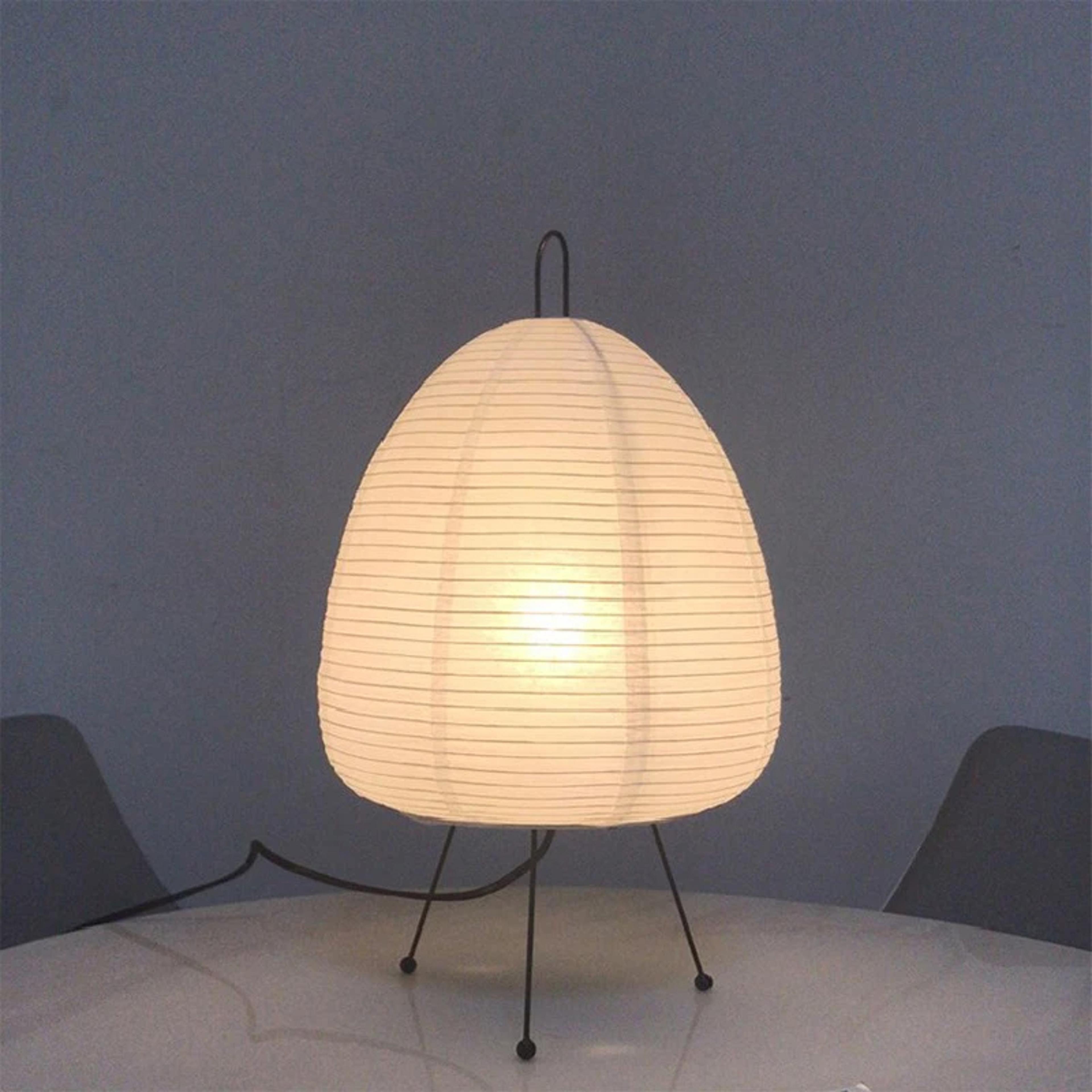 Japanese Style Rice Paper Table Lamp  Akari Noguchi Dimmable Japanese Paper Lantern Lamp WabiSabi H