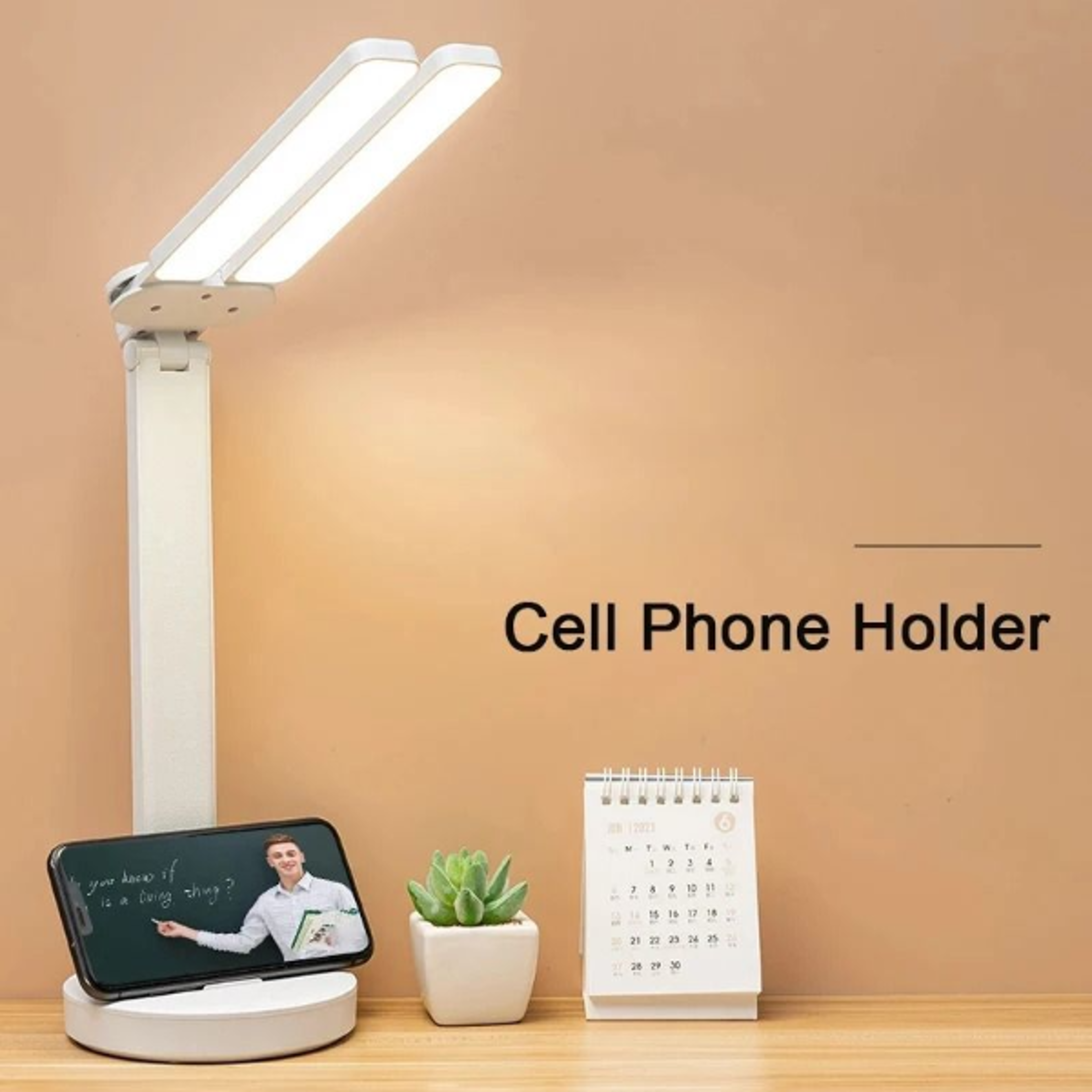Rotating Foldable Dimmable LED Desk Lamp with USB Charging  Eye Protection