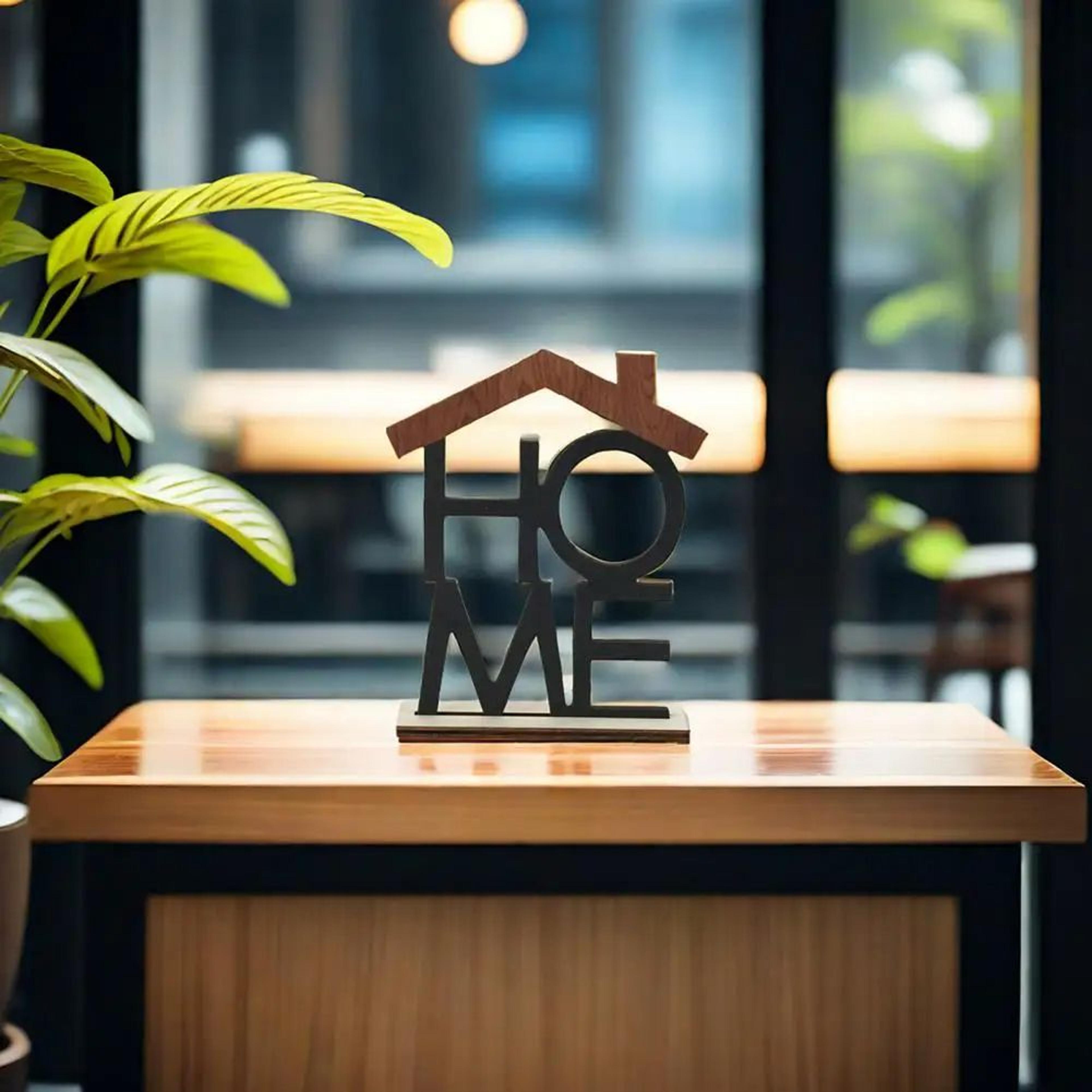 Love Home Desktop Decor With Wooden Base Elegant Ornament For Living Room Table Centerpiece 2