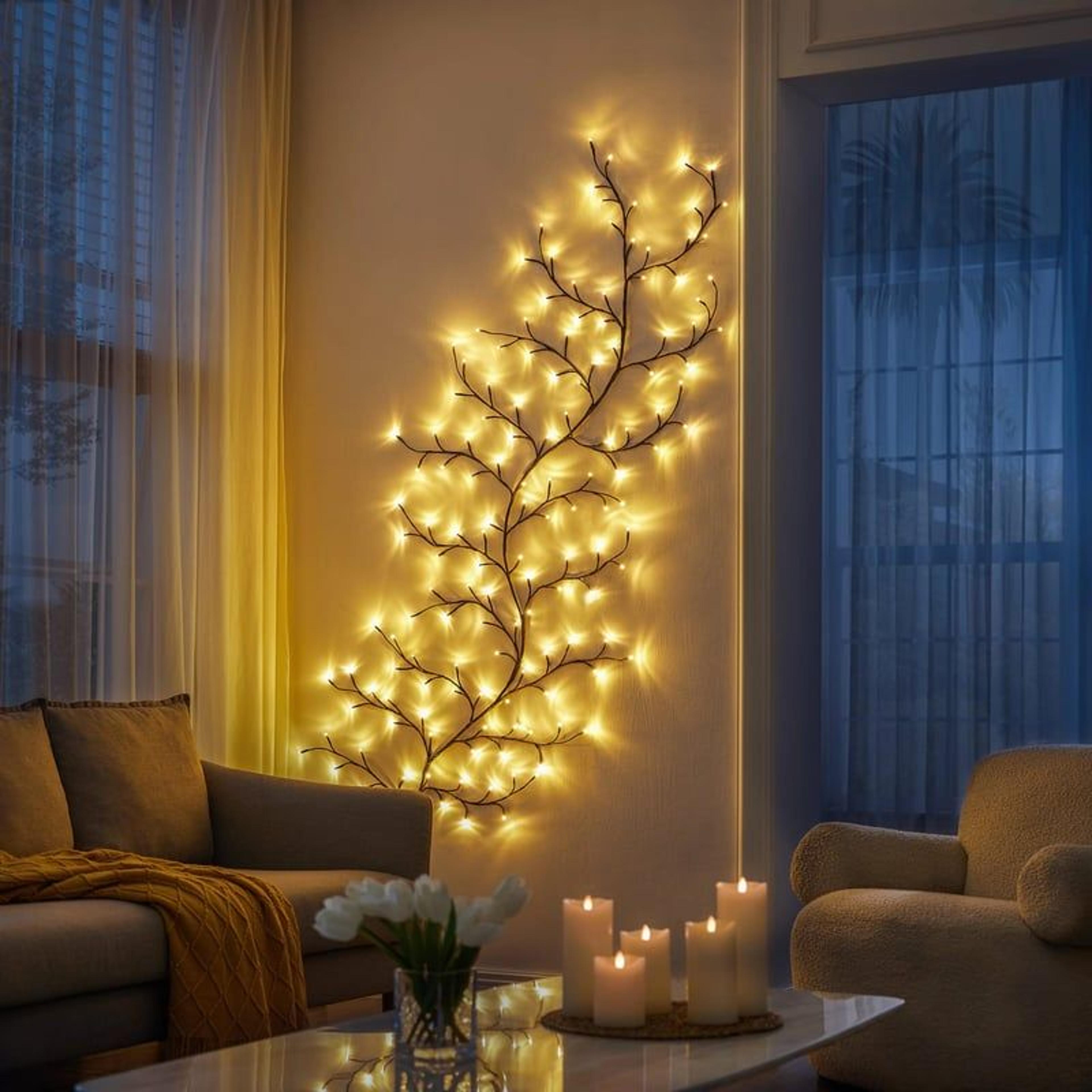 shiny magic willow led tree branch lamp, diy festive tree vine light for home decoration