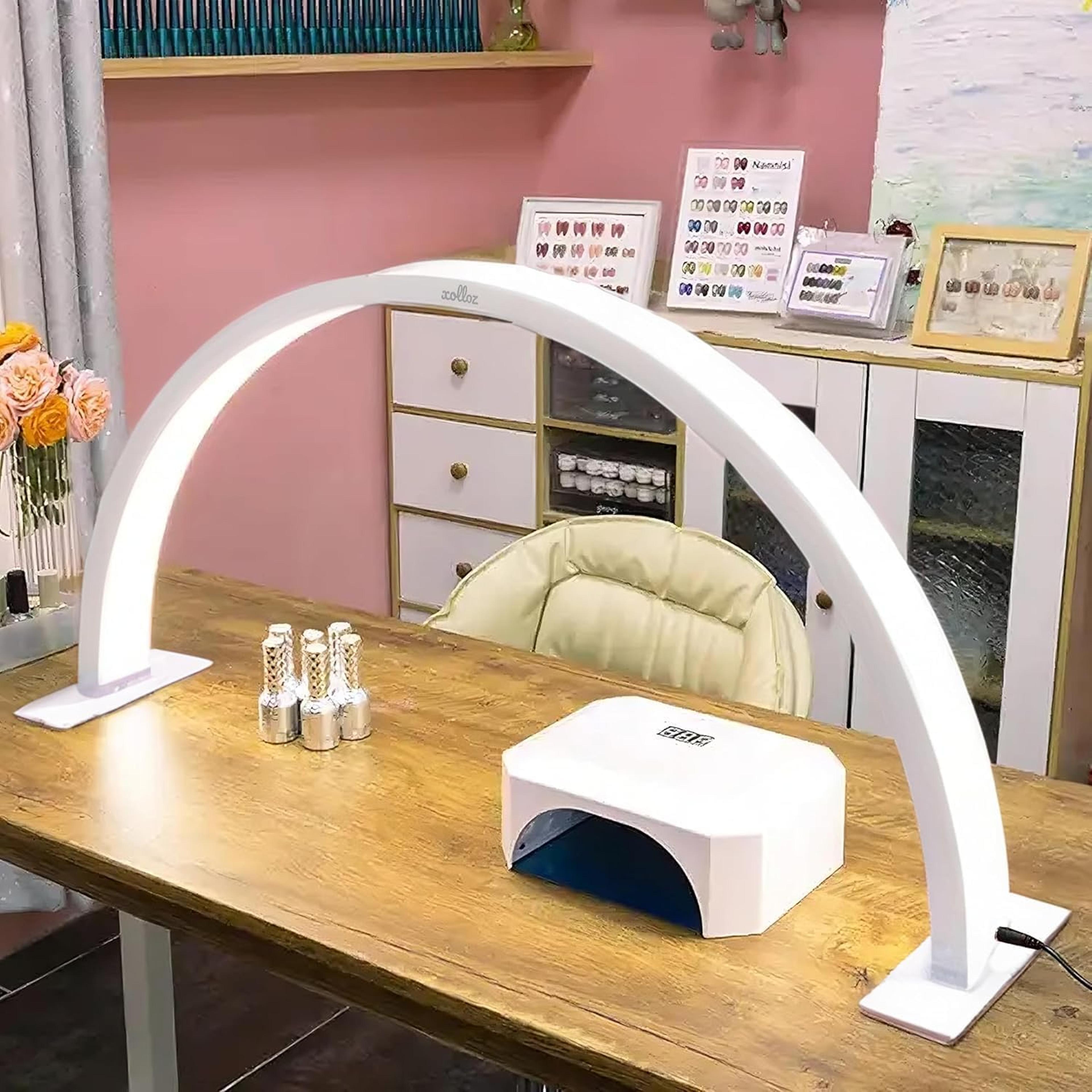 HalfMoon Nail Tech Desk Lamp Perfect LED Nail Table Lamp For Manicure Lash Tech Tattoo  Nail Desk L 0