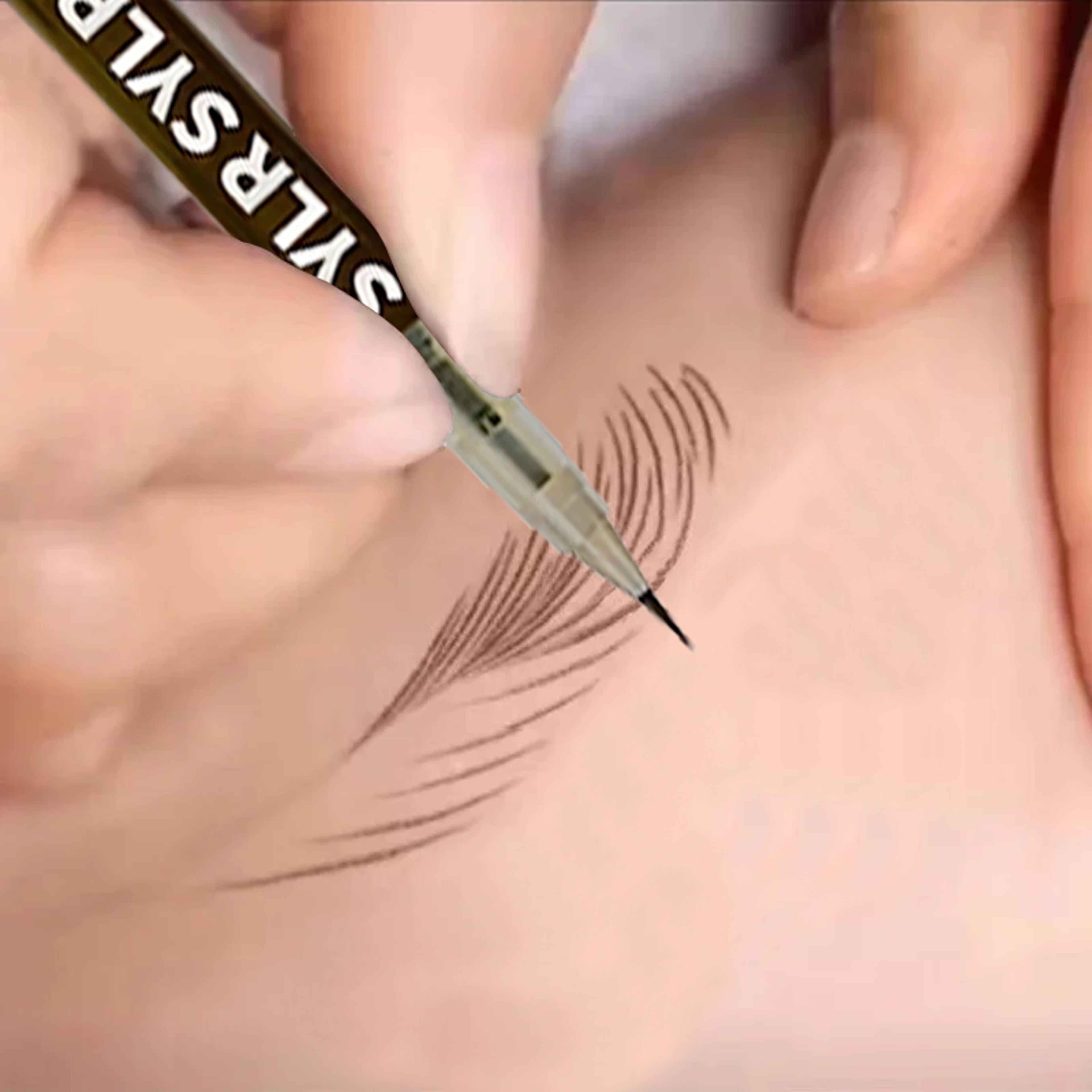 ultra-fine waterproof eyebrow pen, long-lasting, smudge-proof precision