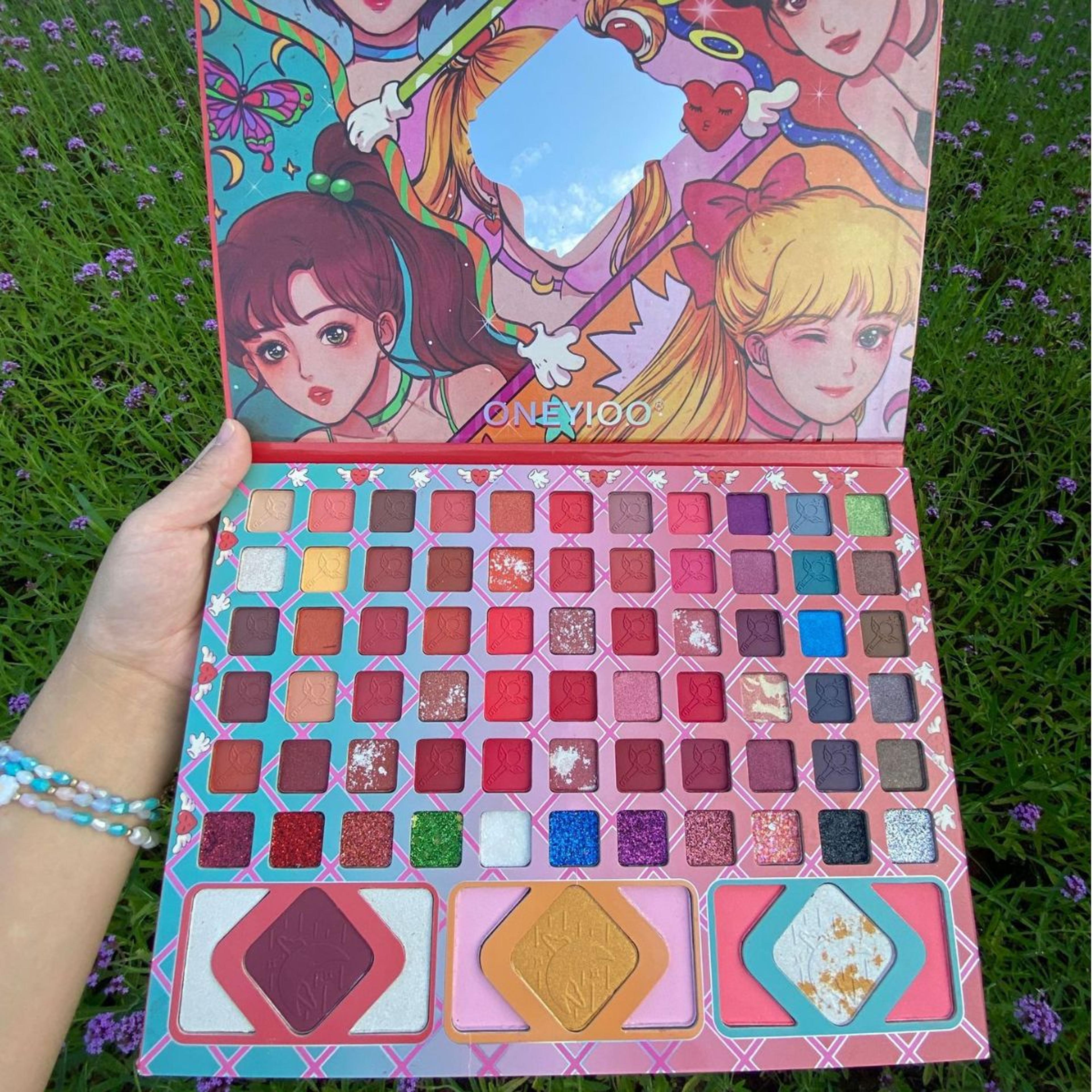 Boutique Eyeshadow Palette Shimmer Matte Sequin Neon Shades Colorful Stage Beauty Makeup Plate 8