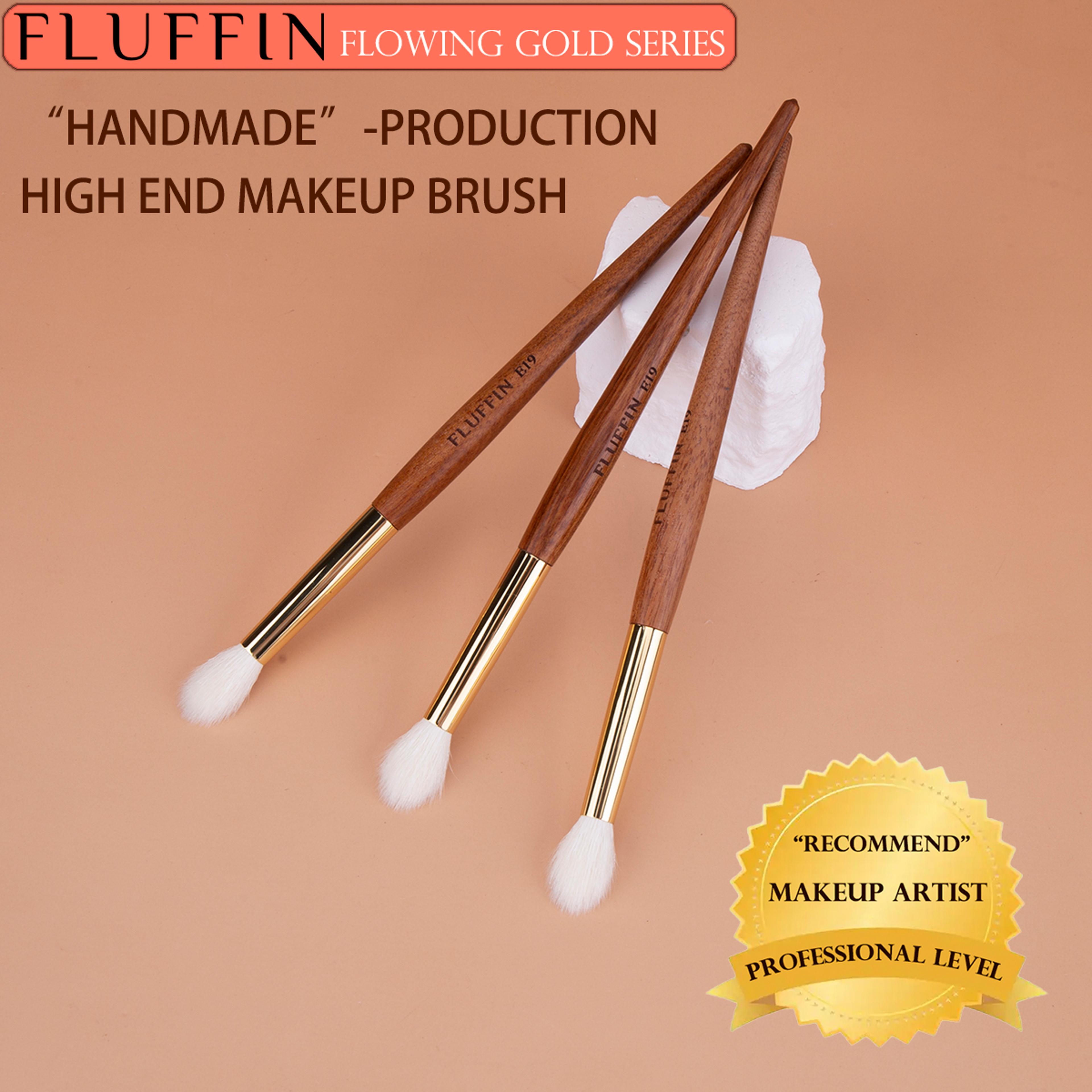 HighEnd FLUFFIN Crease Brush Goat Hair Flame Eyeshadow Nose Shadow Highlighter Brush Copper Rosewoo 6