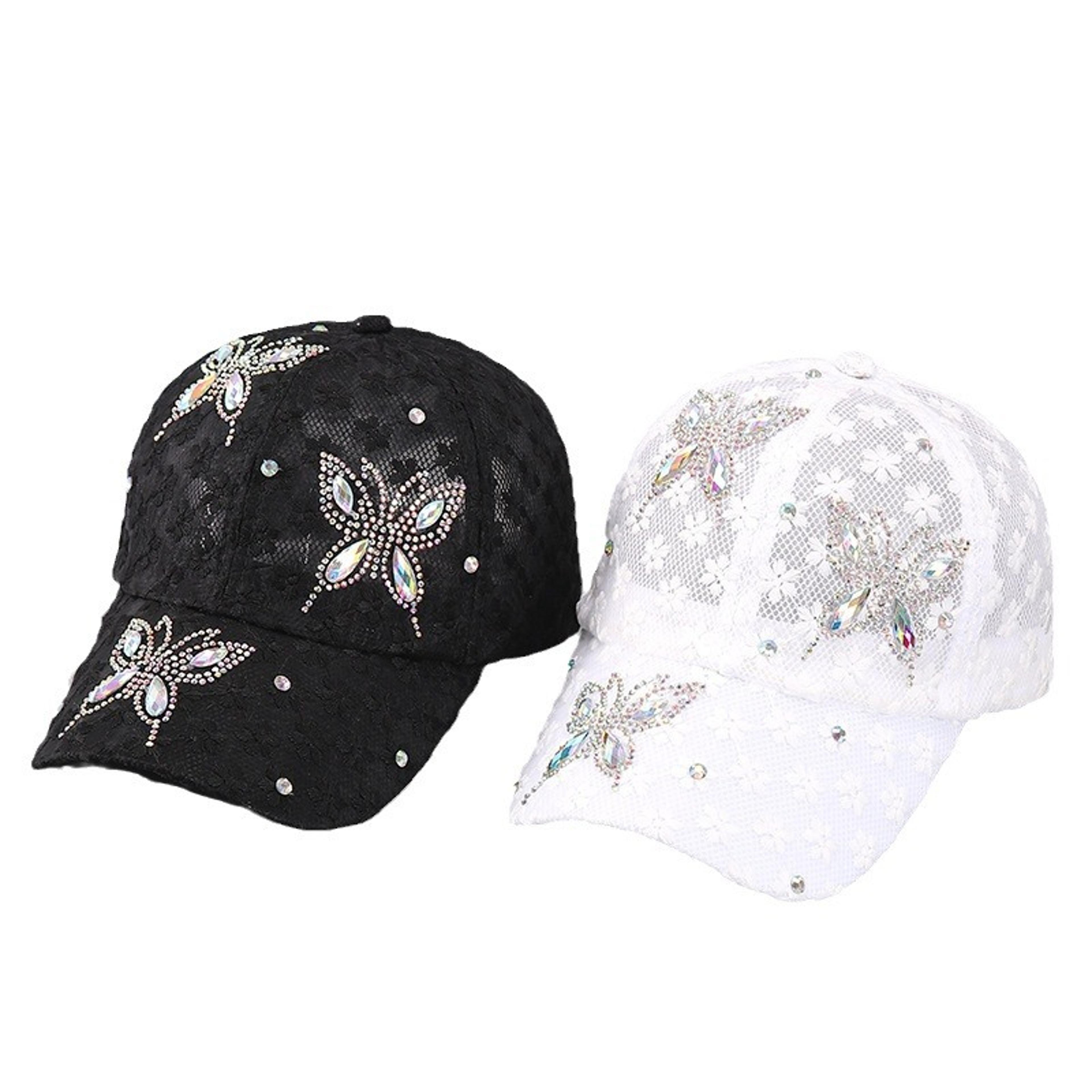 Versatile For Summer New Washed Hat Women New Baseball Cap With Diamond Inlaid Denim Duckbill Hat S 2