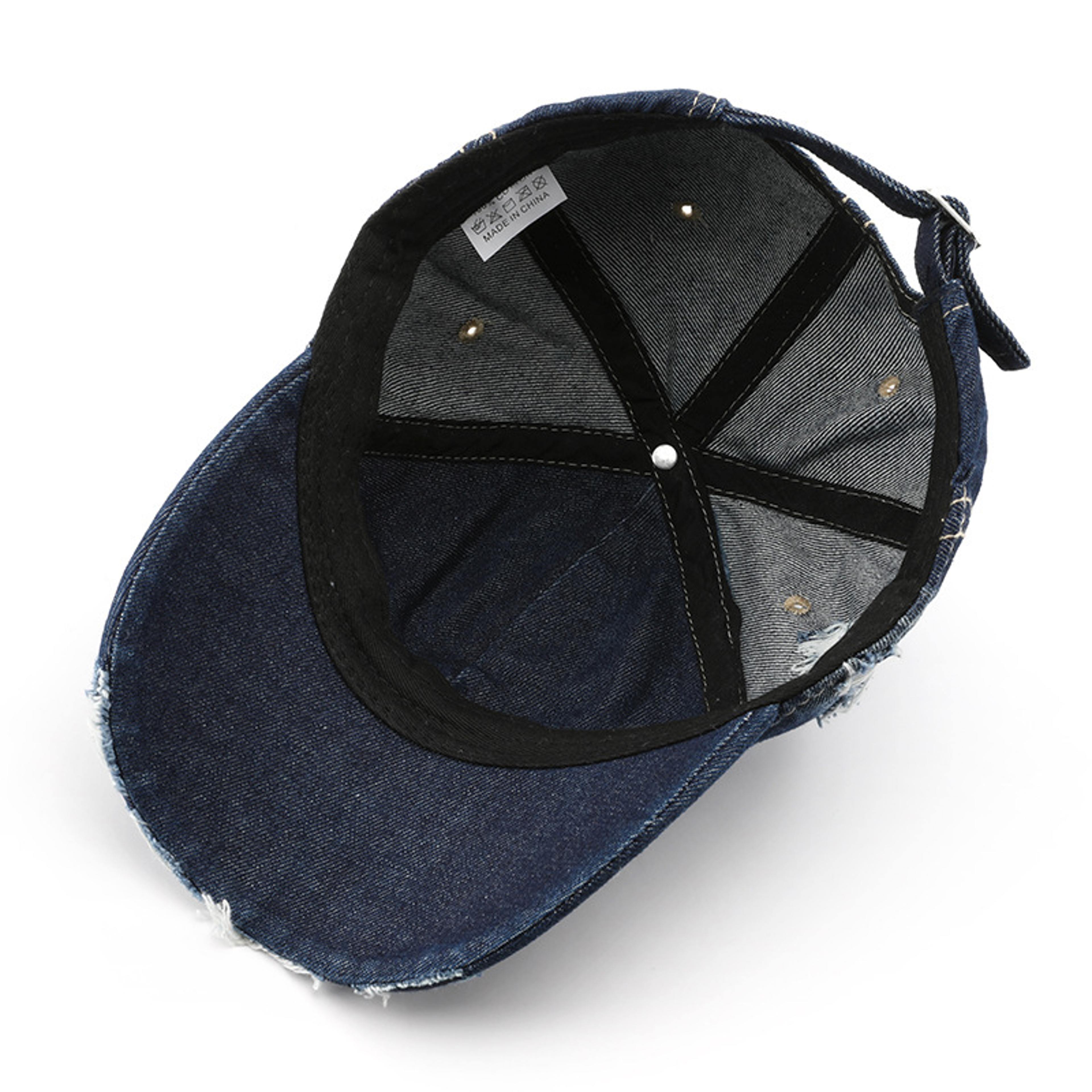 Vintage Washed Baseball Cap For Men Summer Streetwear Blue Denim Caps Luxury Brand Women Designer H 4