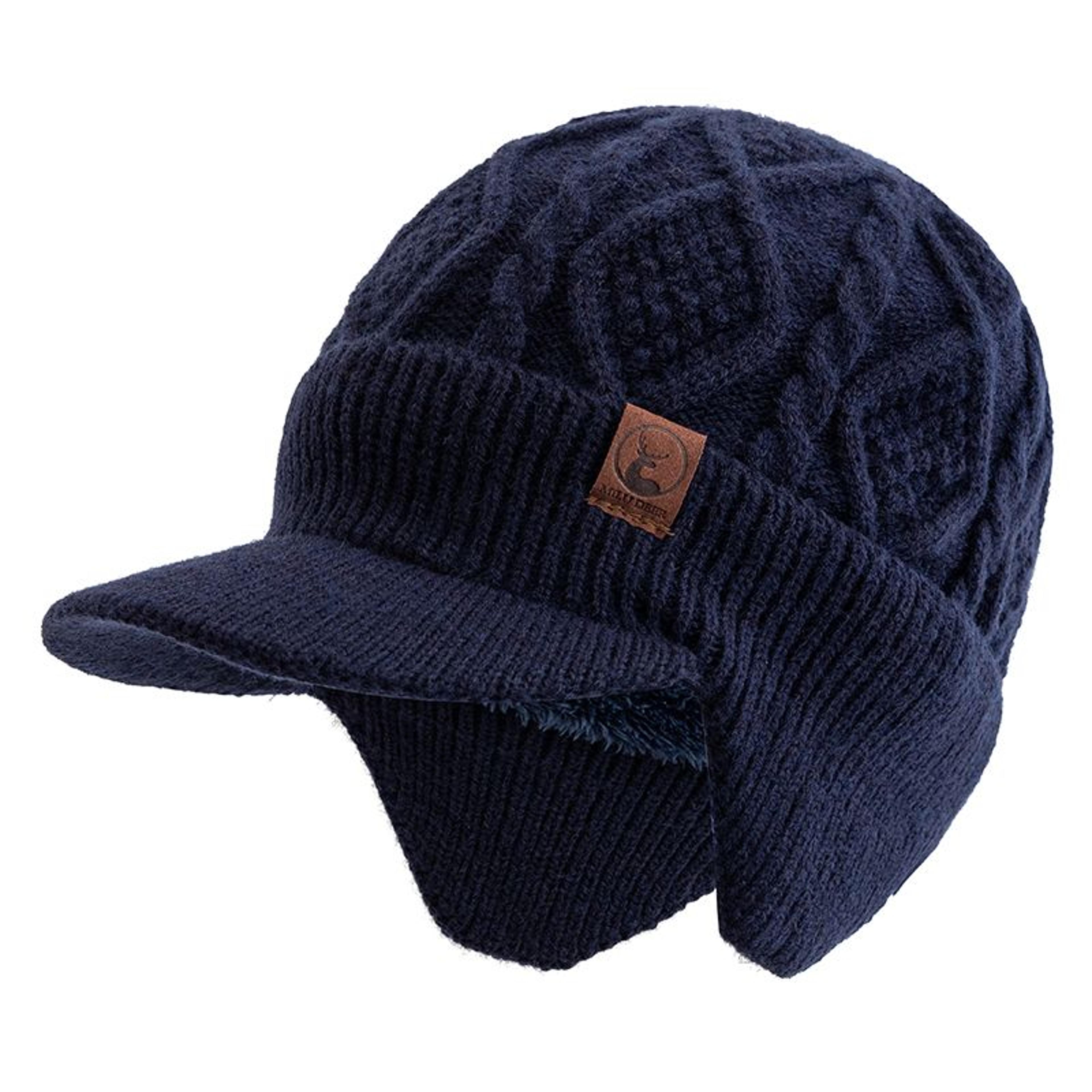Winter Earflap Beanie For Cold Wind Protection Thick Knit Hat With Plush Lining 12