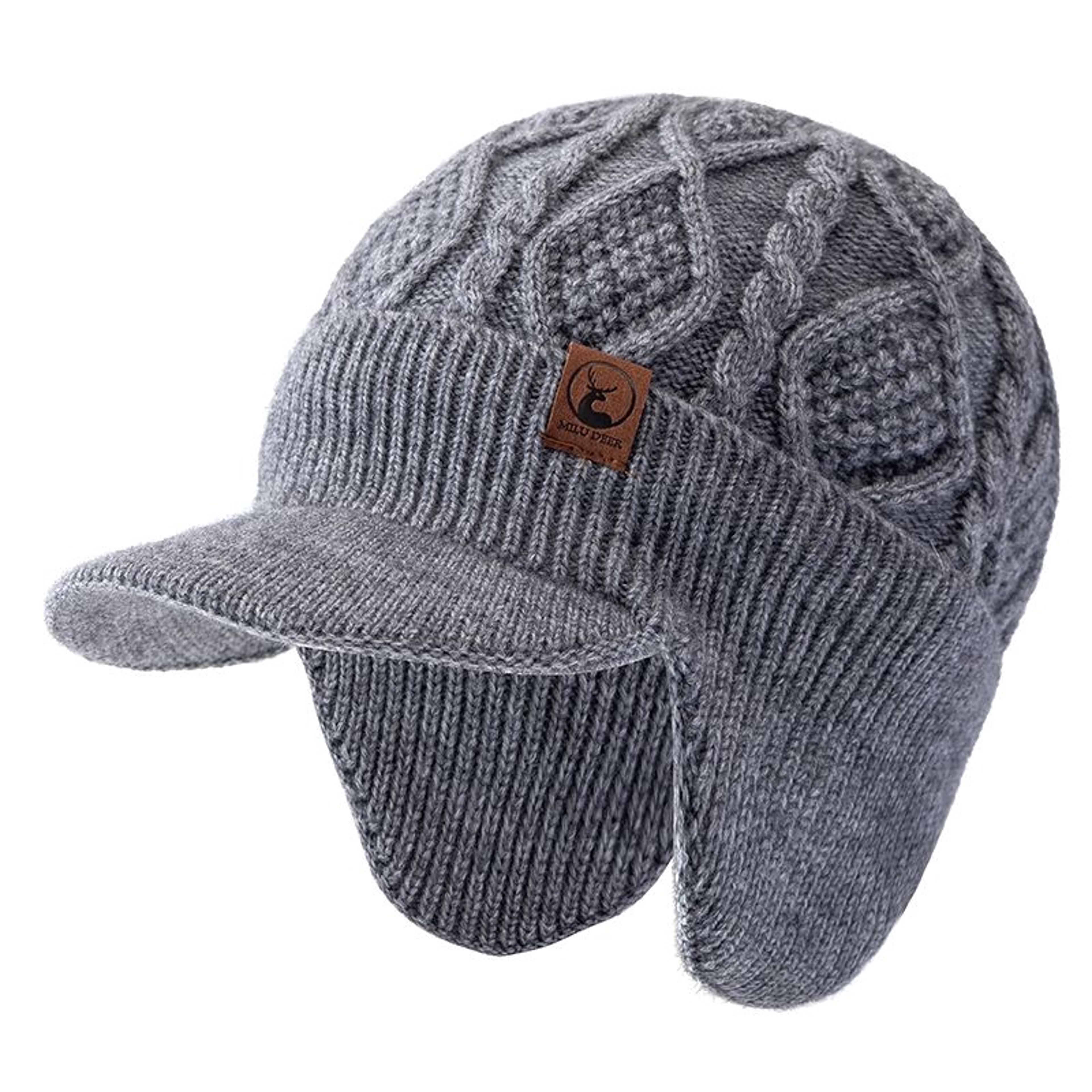 Ski Beanie With Ear Covers For AllDay Warmth Plush Lined Knit Hat For Snow Weather 8