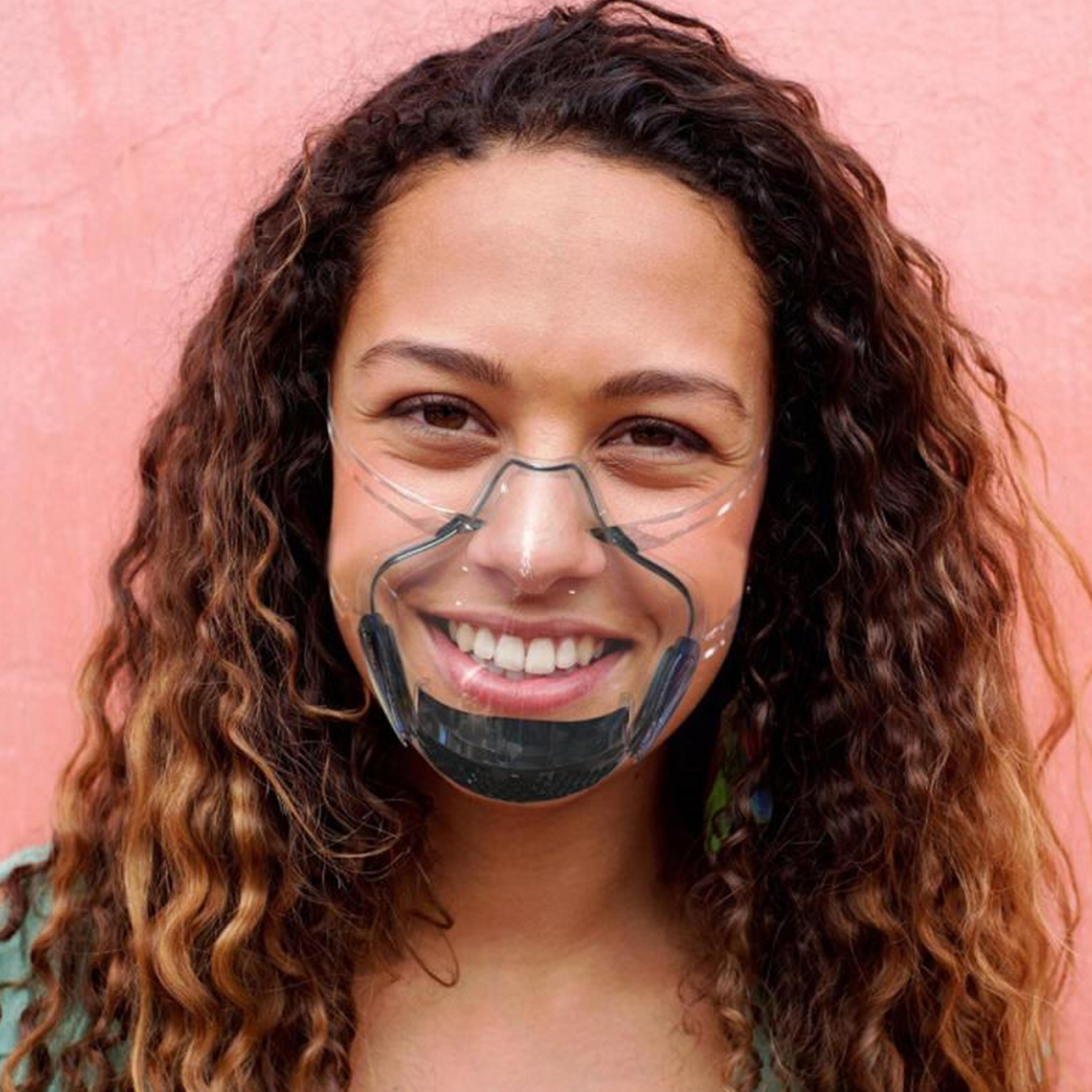 reusable filter face shield mask transparent