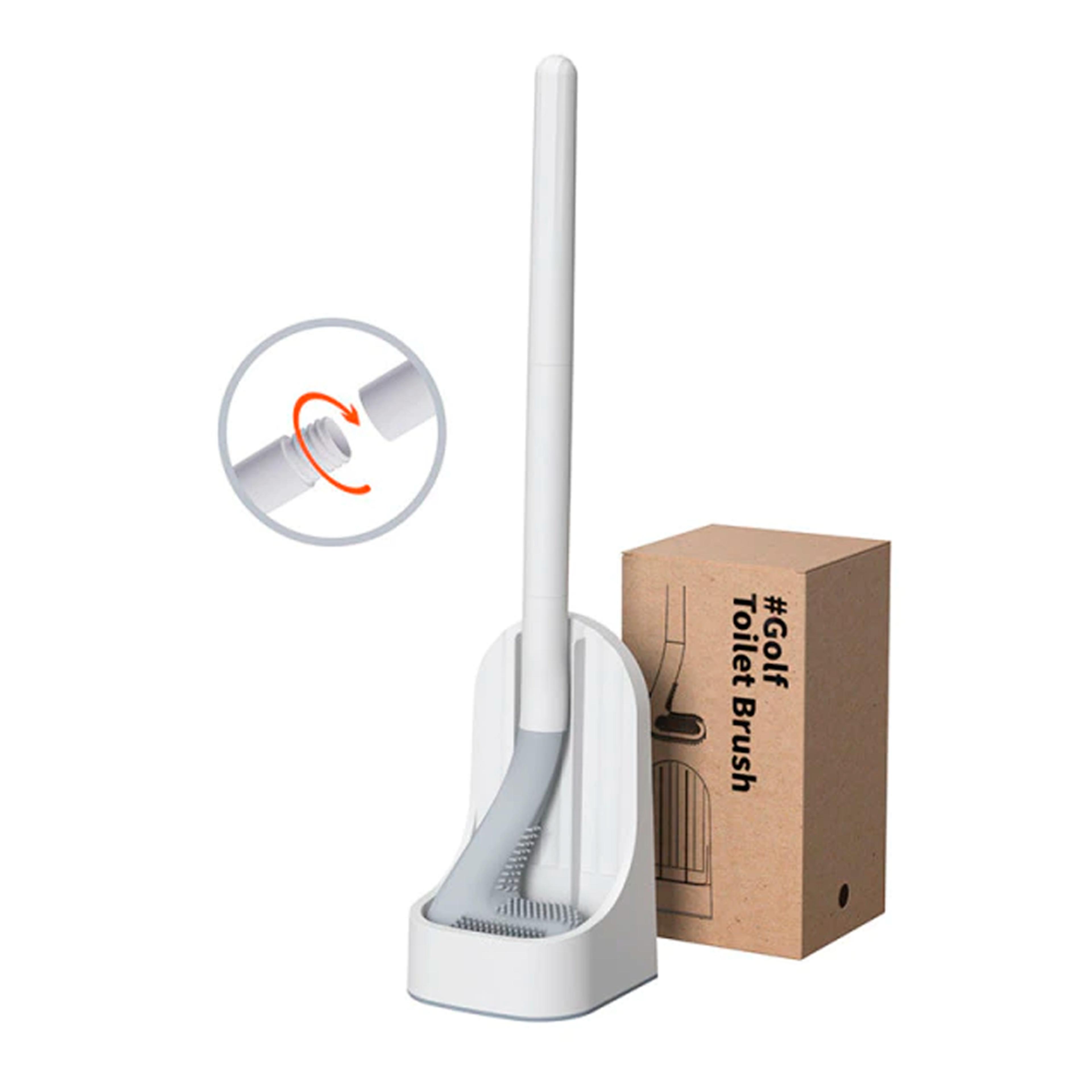 Long-Handled Toilet Brush white removable