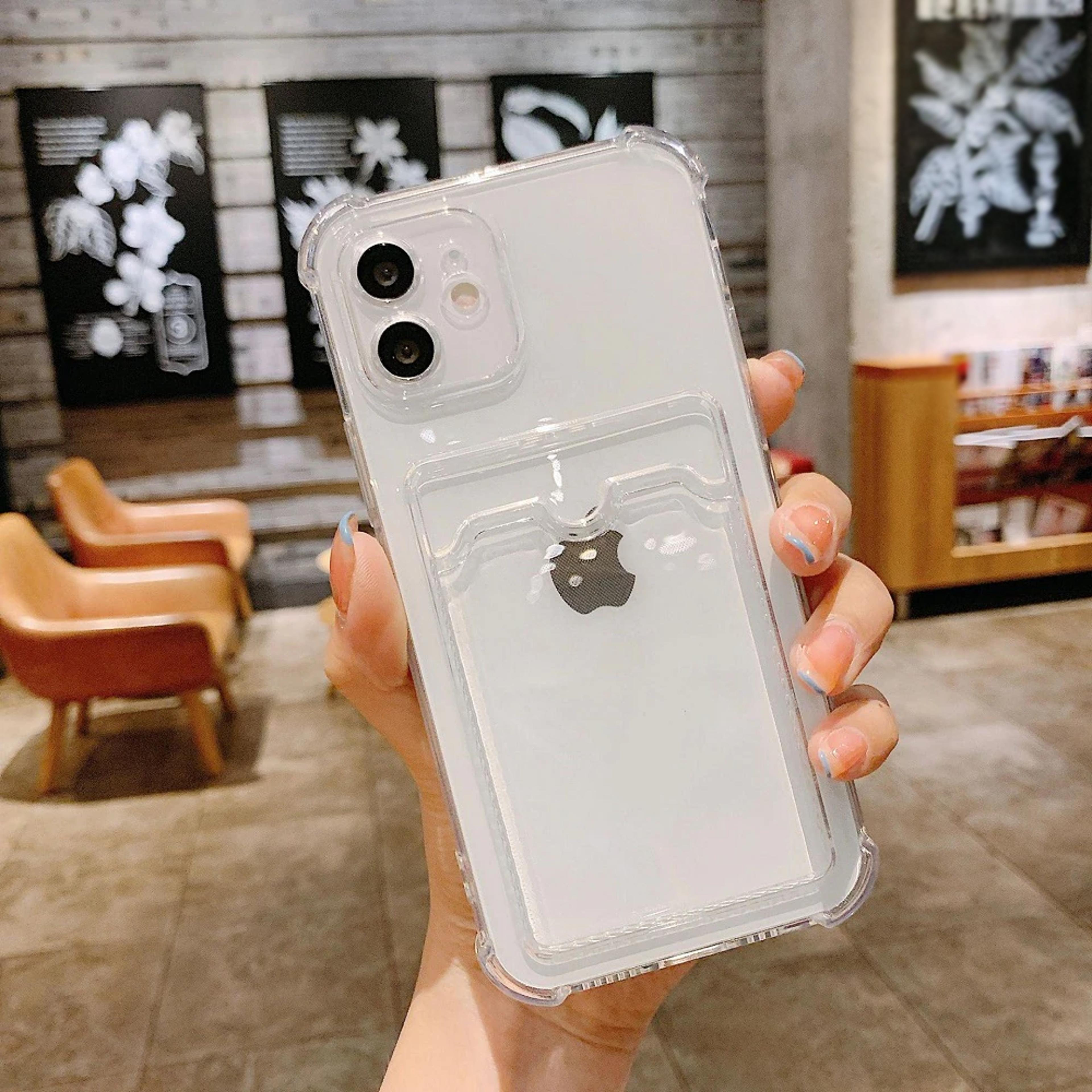 transparent silicone wallet case