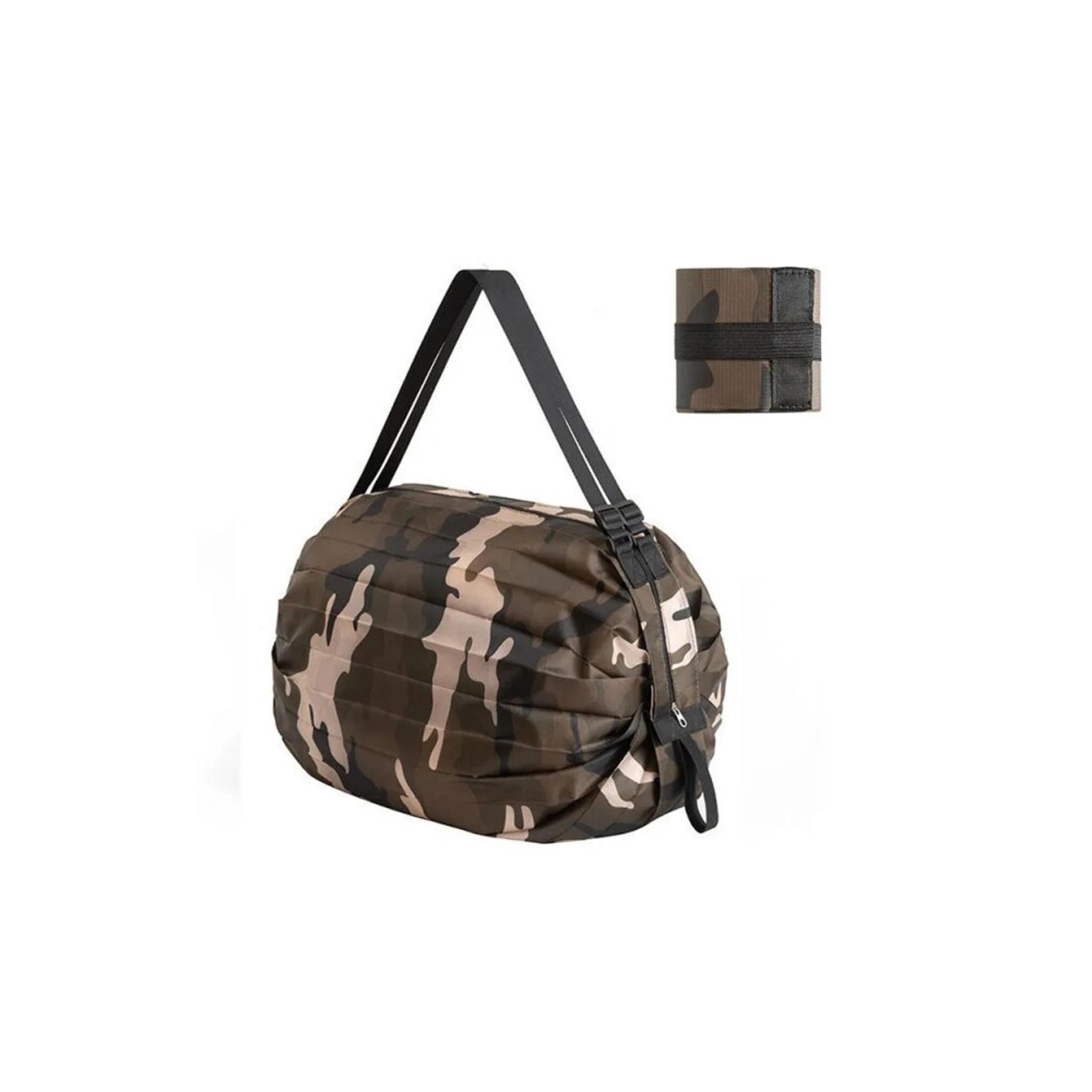 foldabletraveloneshoulderportableshoppingbag coffeecamouflage
