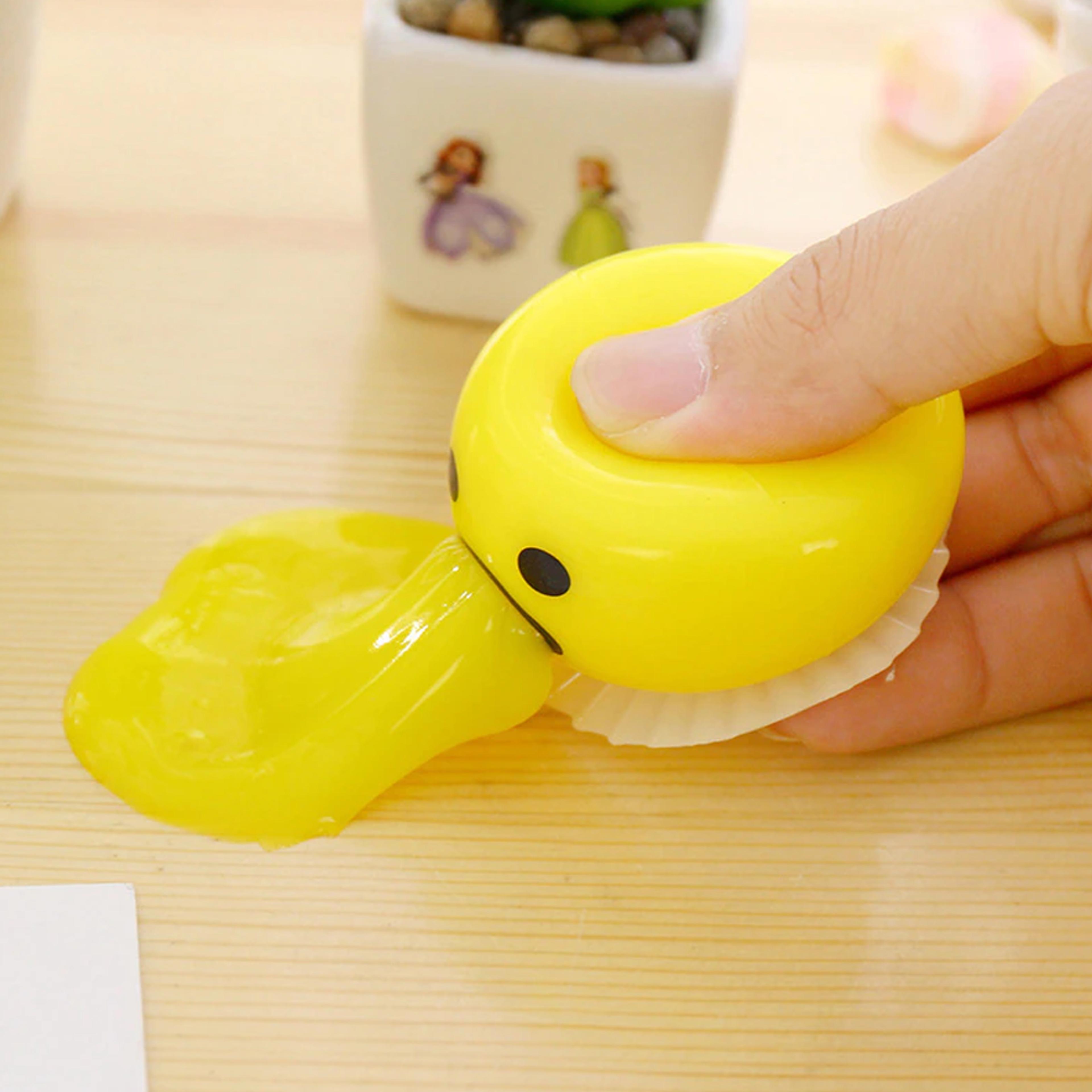 vomiting egg yolk (puking egg yolk stress ball)