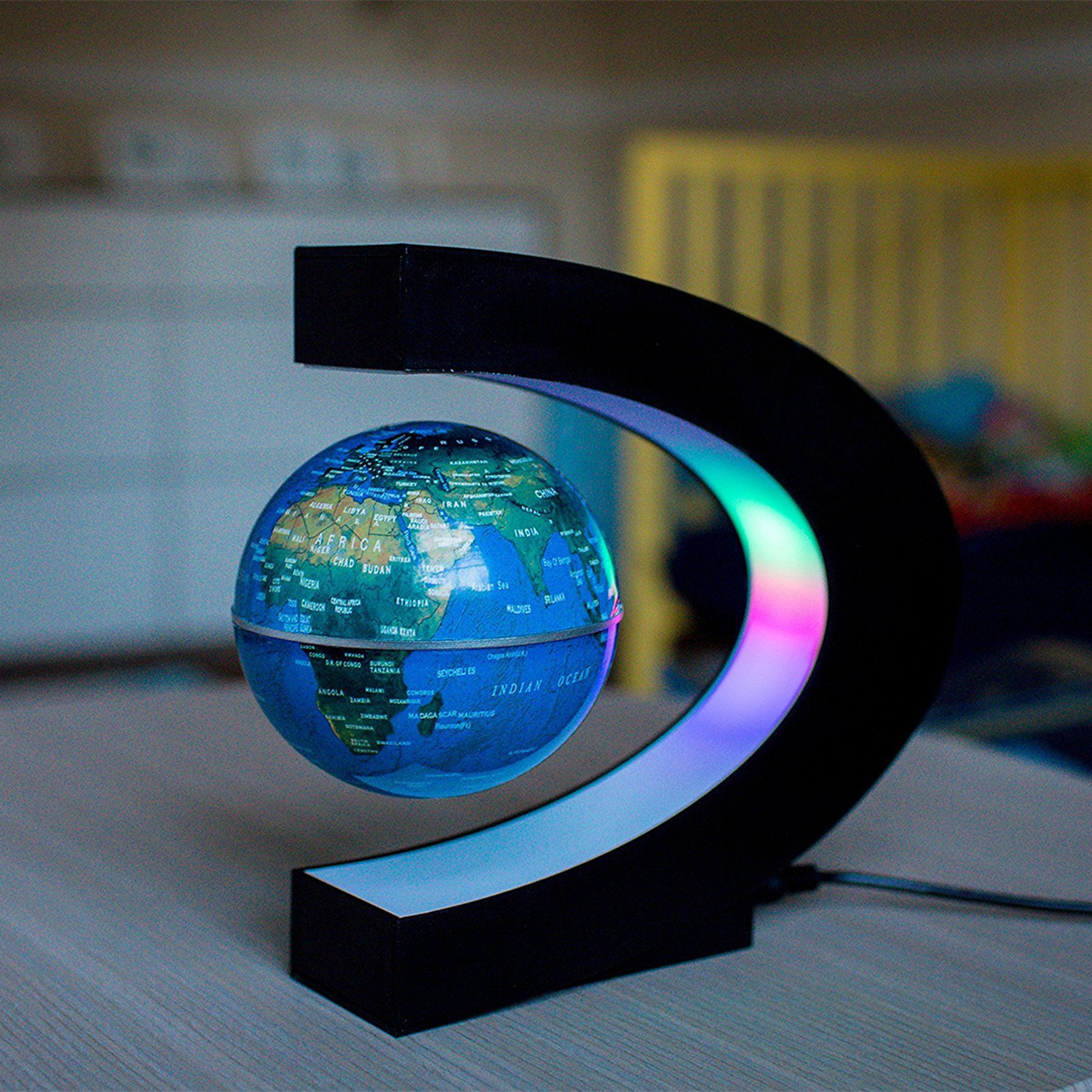 led floating globe lamp -levitating earth light | perfect gift for home & office