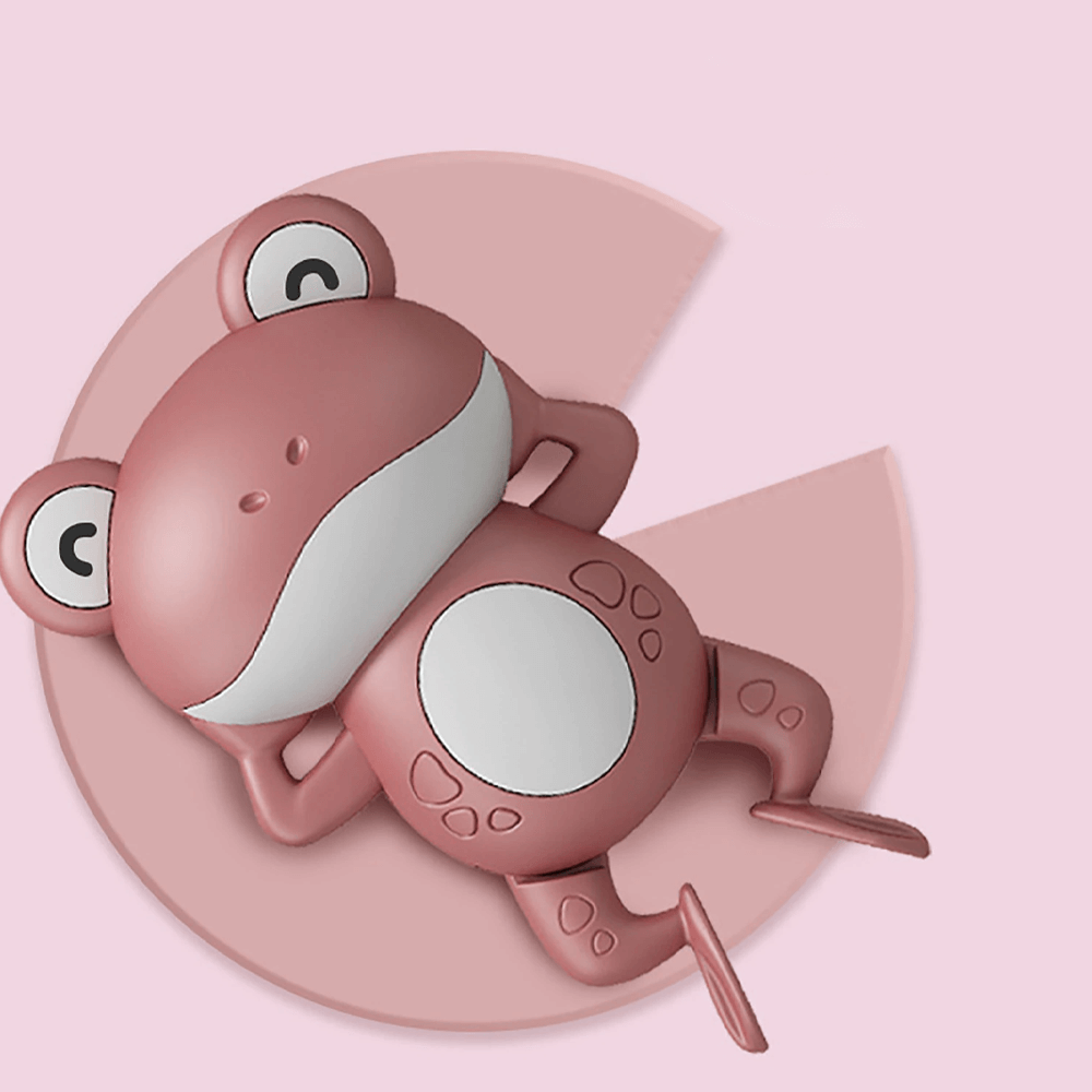 Children's Fun Swimming Frog Bath Toy Pink