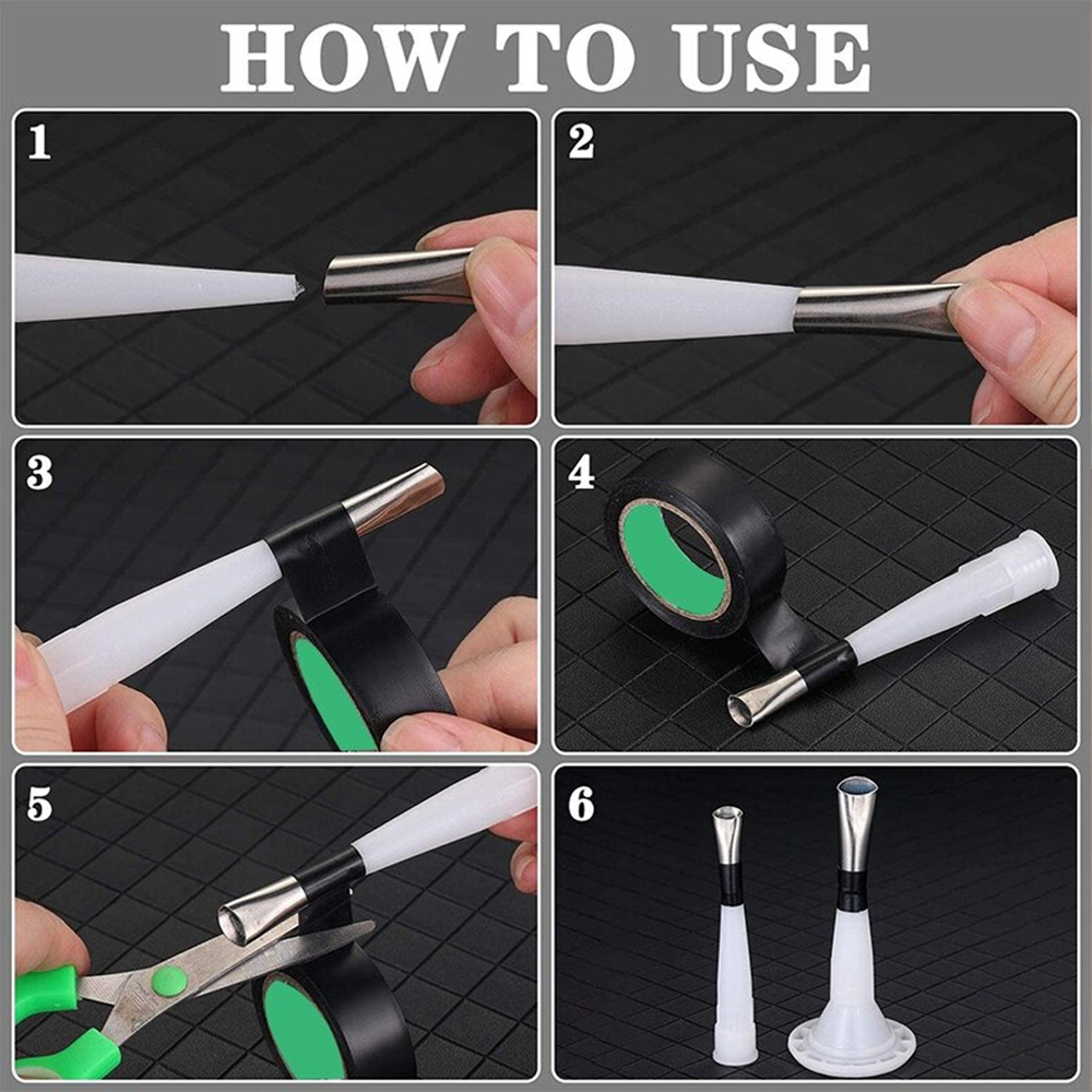 Securefit caulking nozzles for smooth finishes