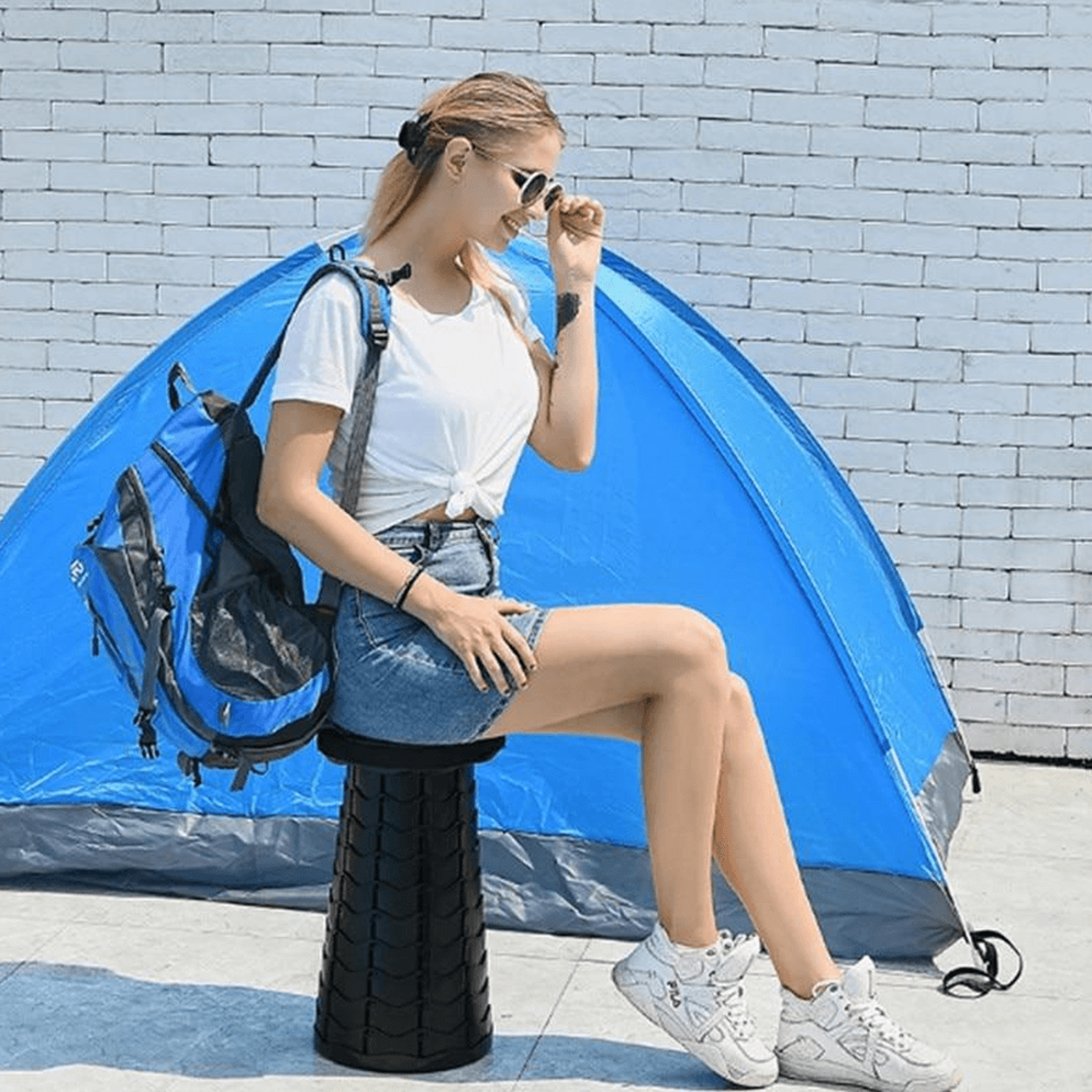 Portable Retractable Folding Telescopic Stool  Lightweight  Collapsible Seating