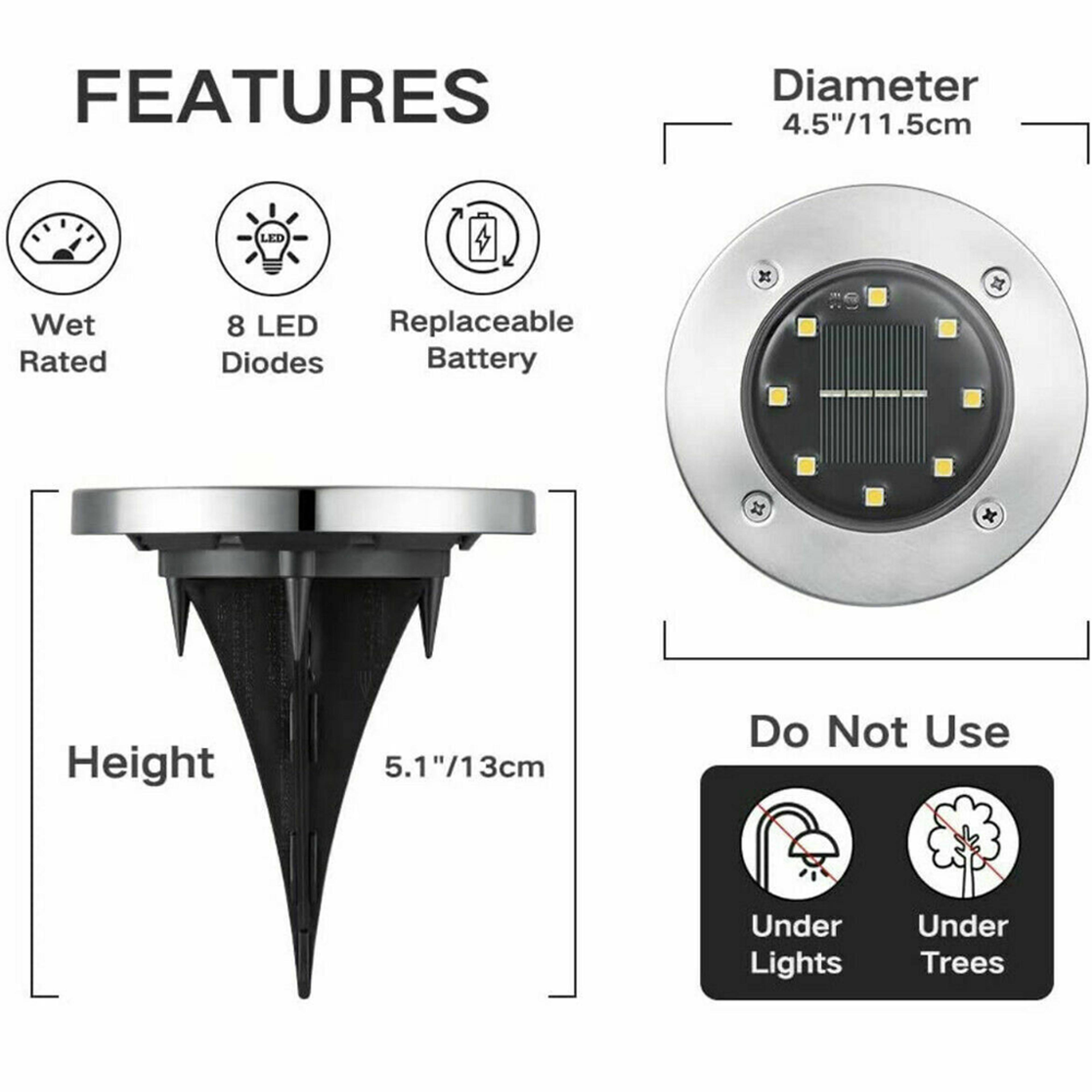 Durable Flat Solar Landscape Lights Gift for Garden and Patio Lovers