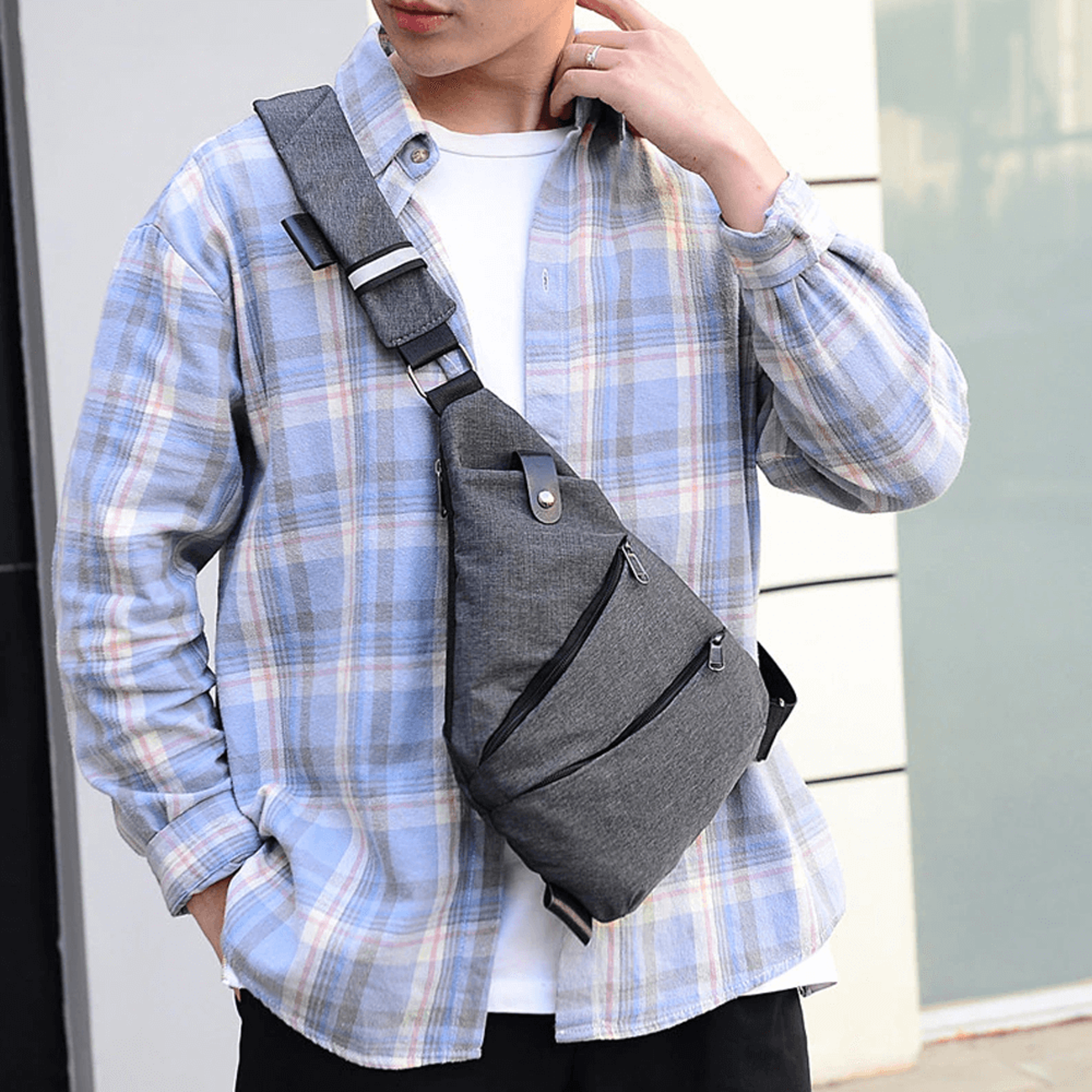 unisex crossbody stretch bag | lightweight, water-resistant, versatile gift for him & her
