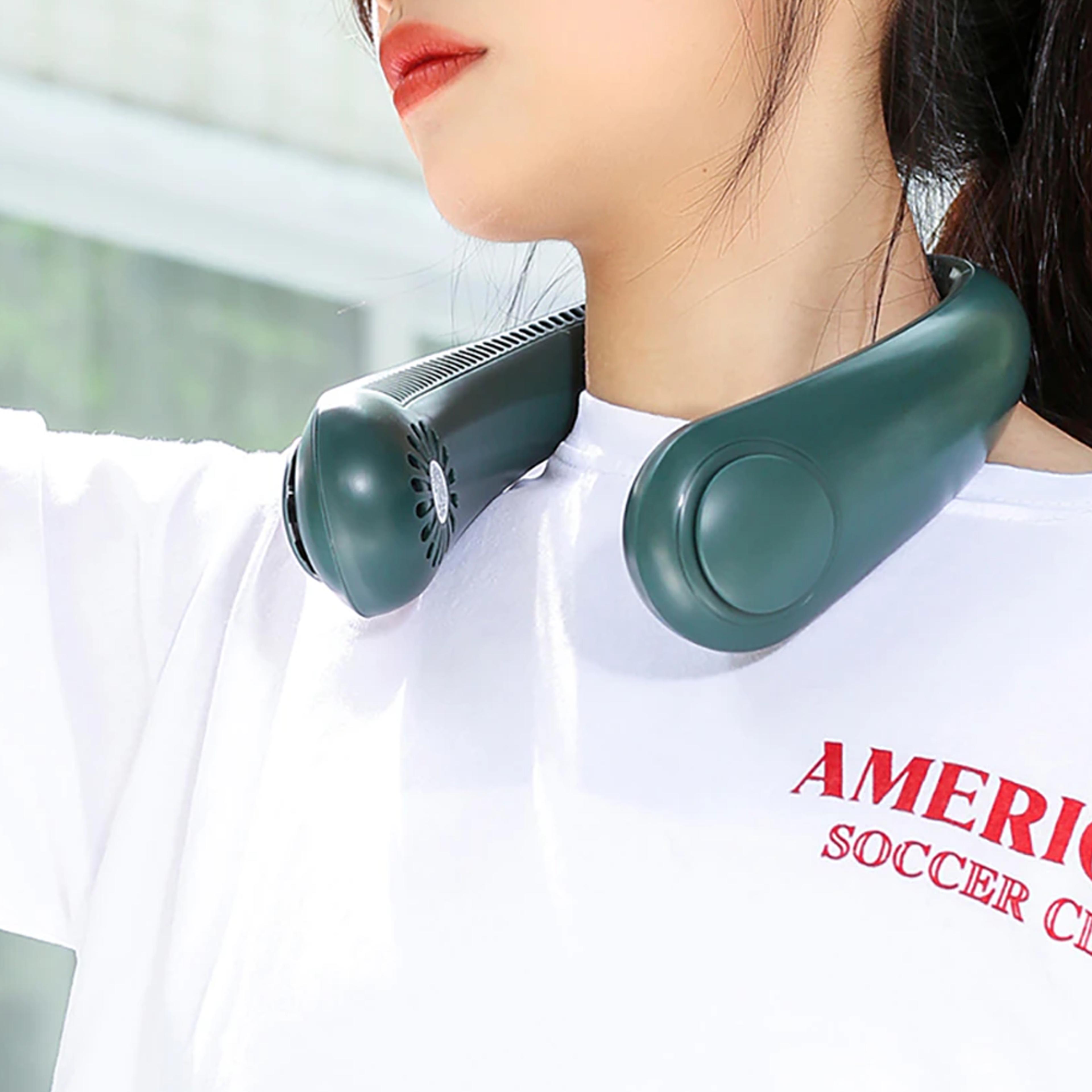 Portable Rechargeable Neck Fan HandsFree Bladeless Wearable Personal Fan Gift for Women Men