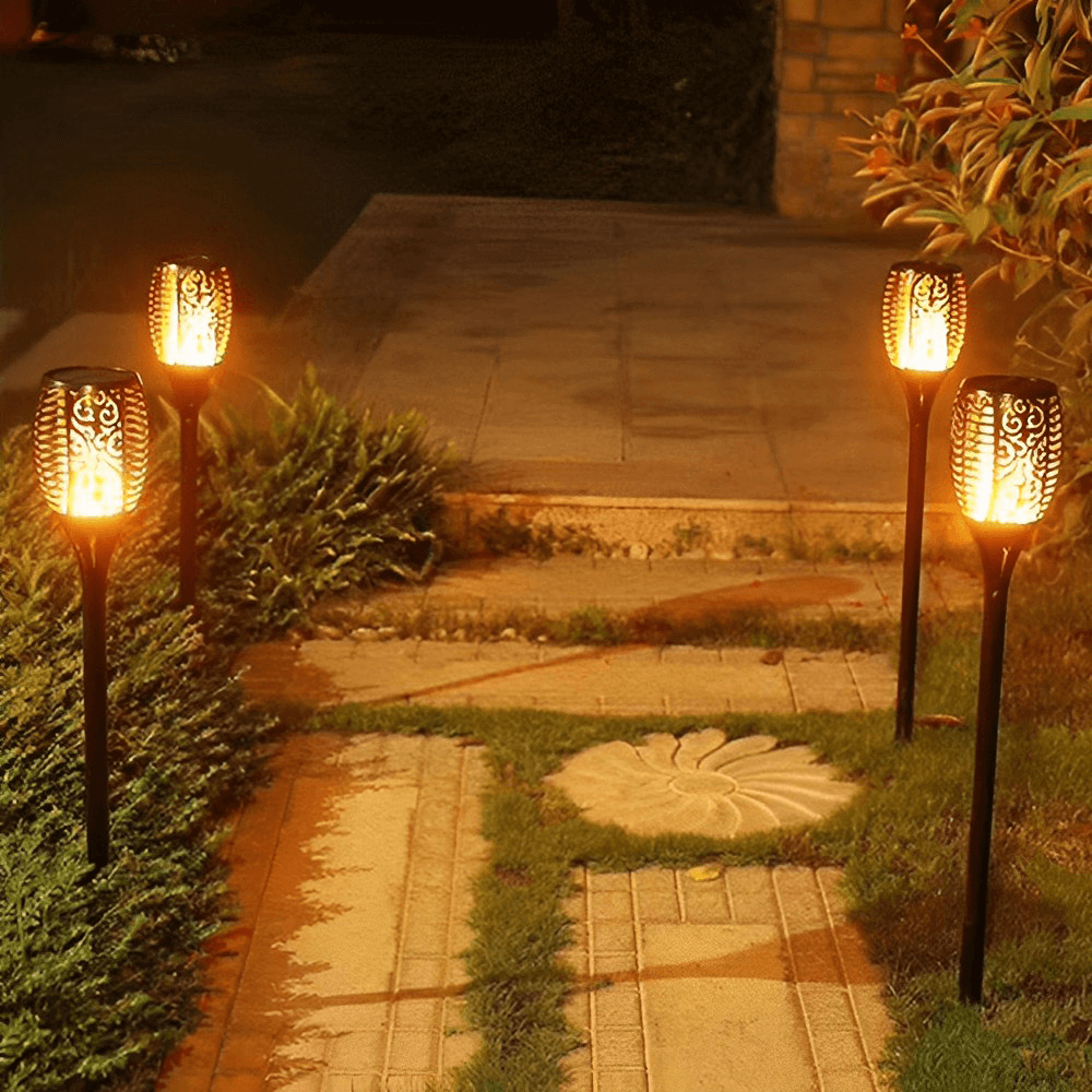flickering flame solar lights