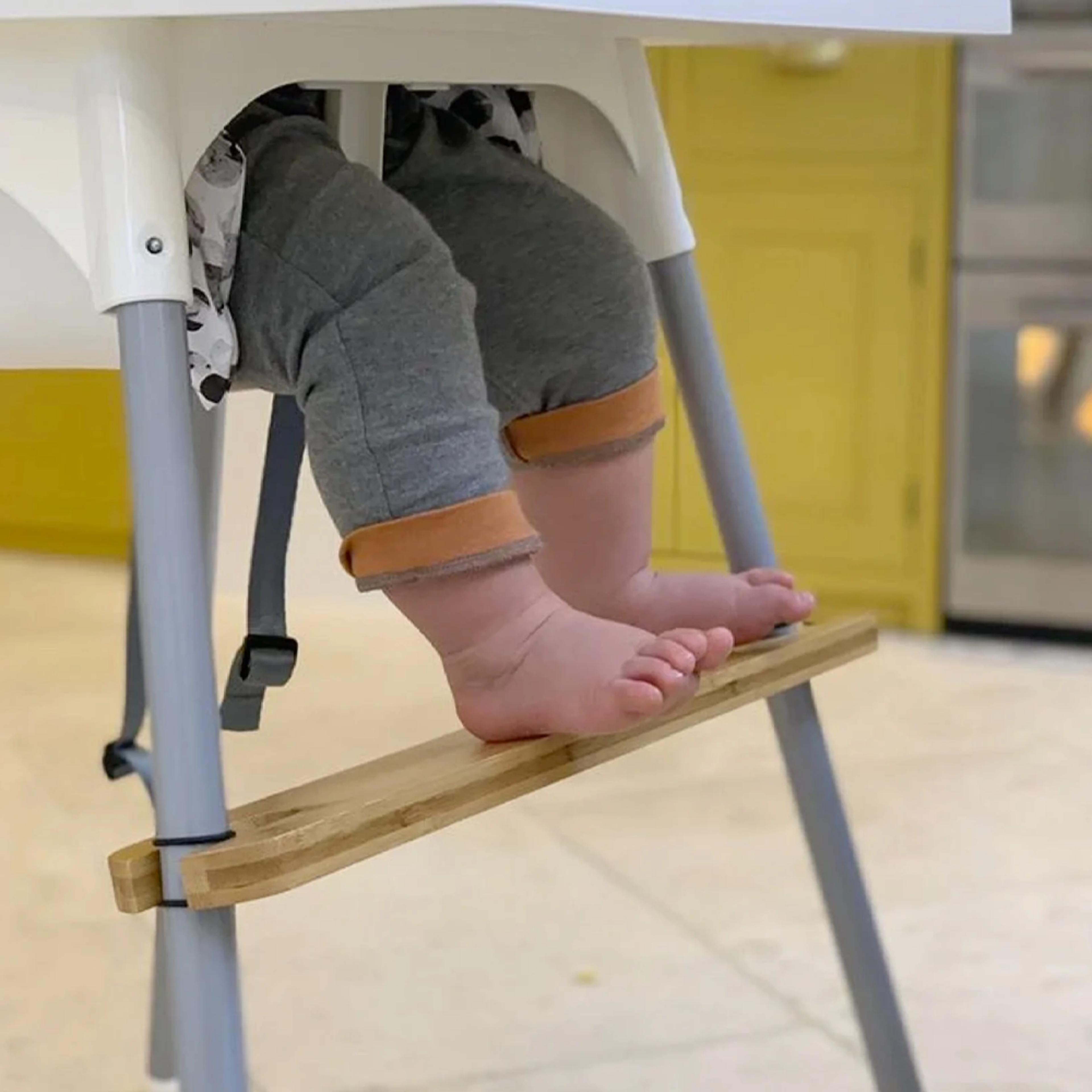 Adjustable Bamboo Highchair Footrest 2