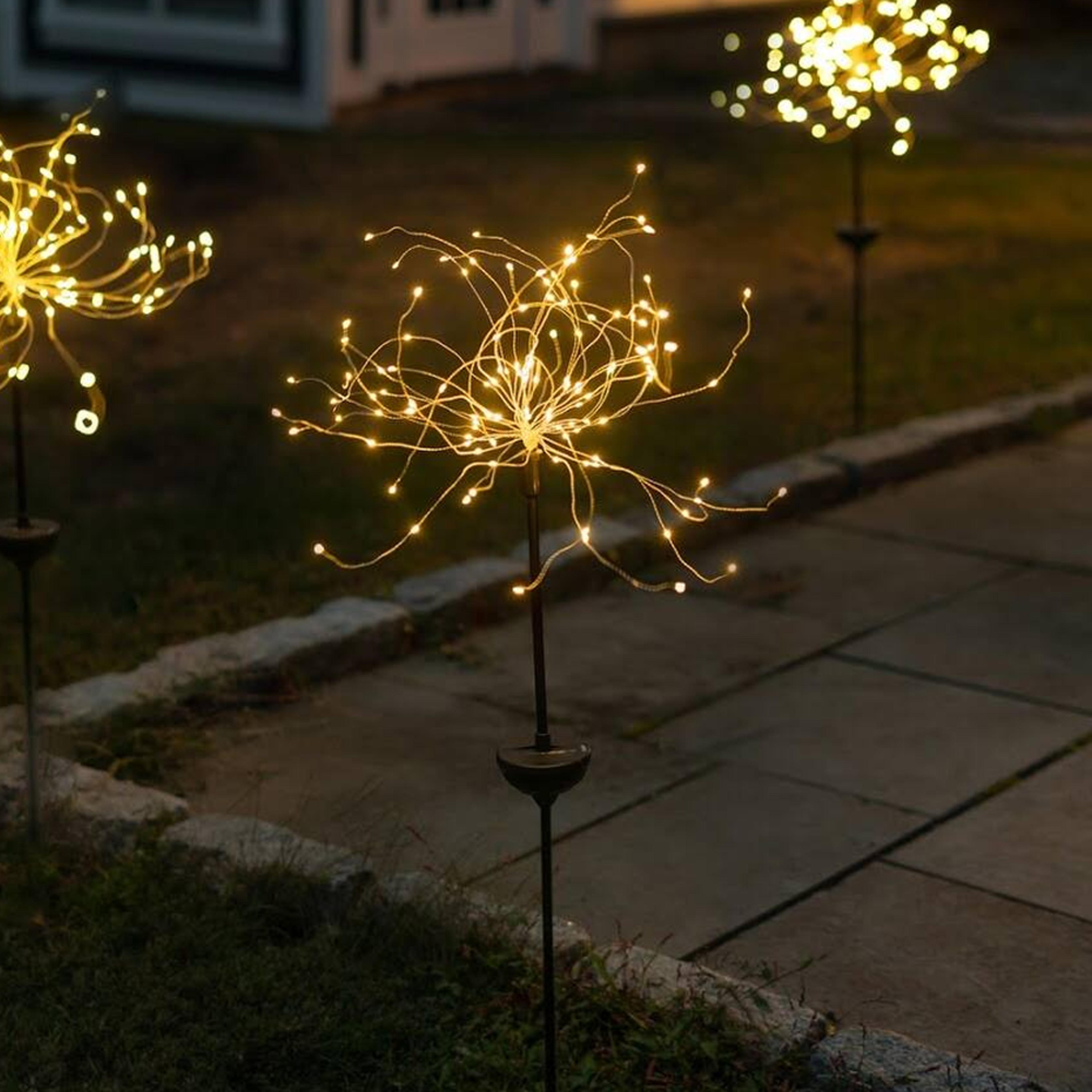 Easy install solar garden sparkler lights