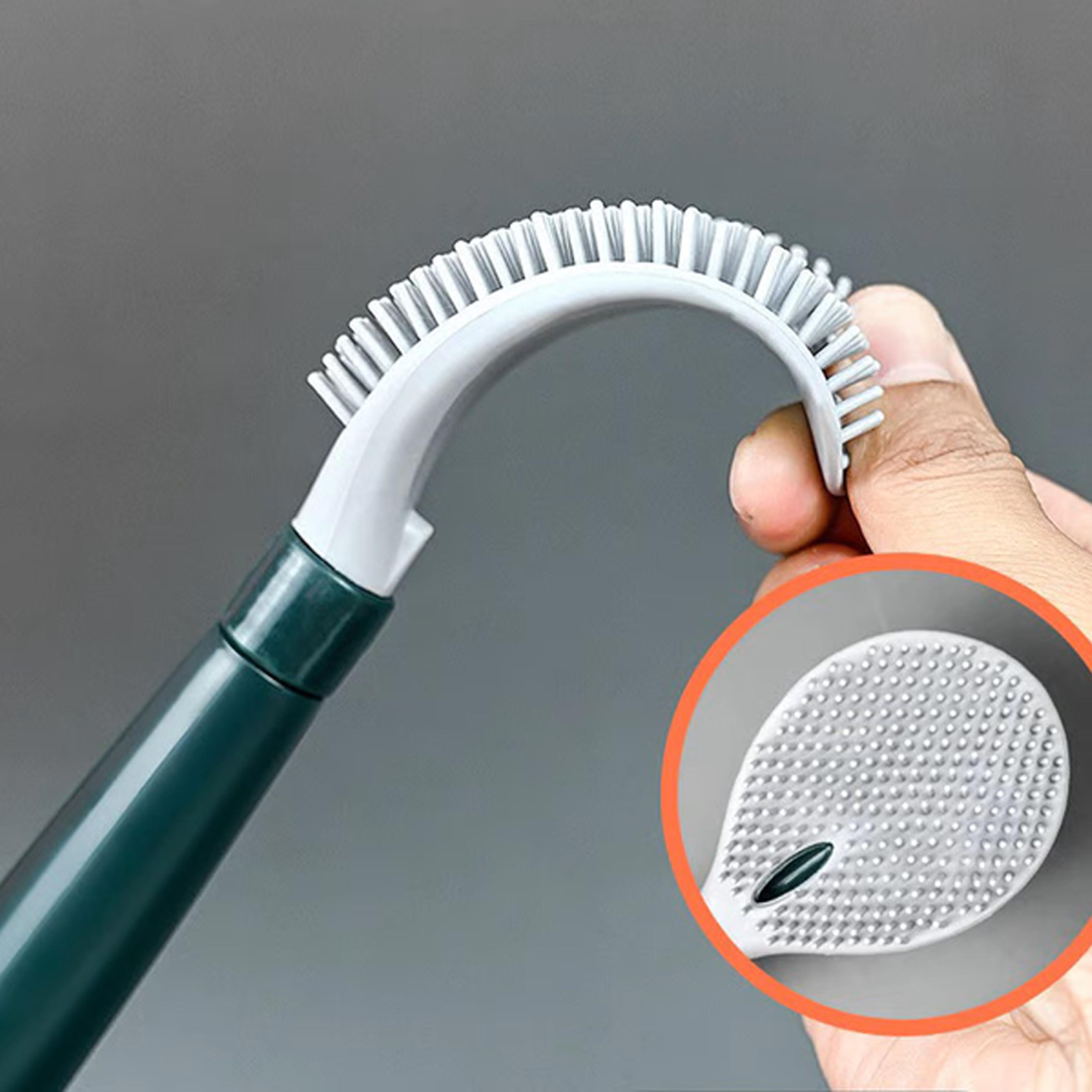 Household Punch-Free Wall Hanging Long Handle Silicone Toilet Brush 5