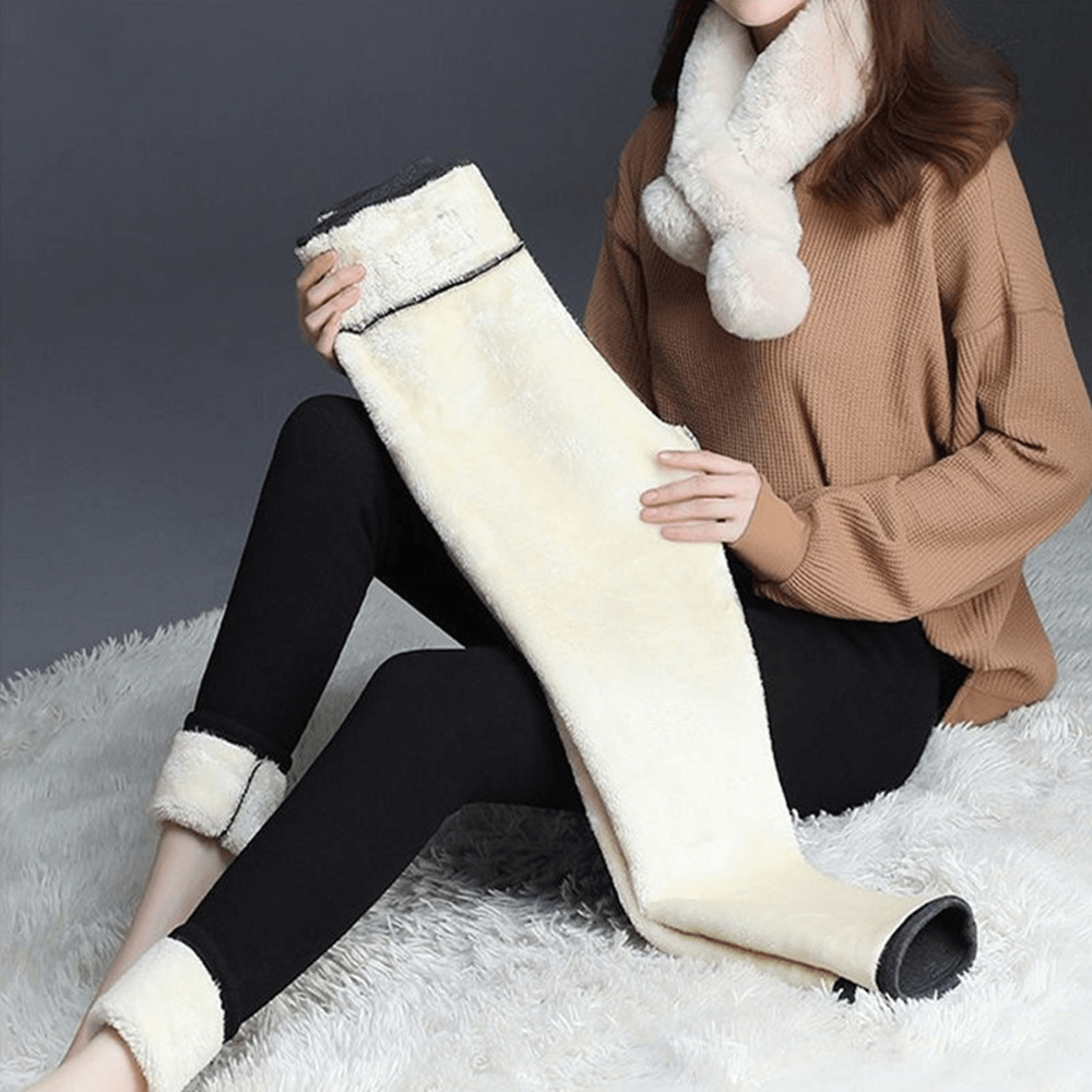 Thick Slim Cashmere Warm Pant 6