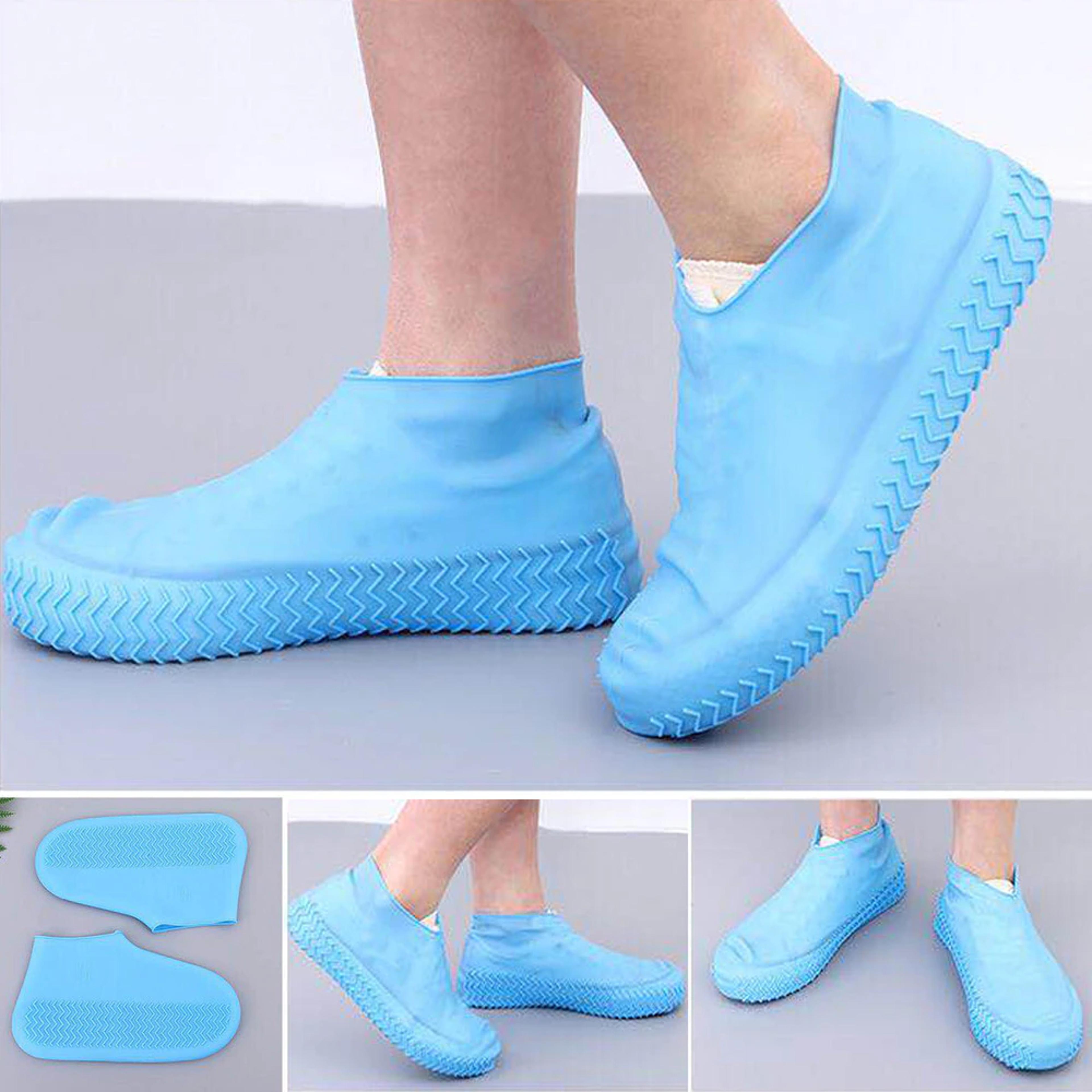 Reusable silicone overshoes for muddy and snowy conditions