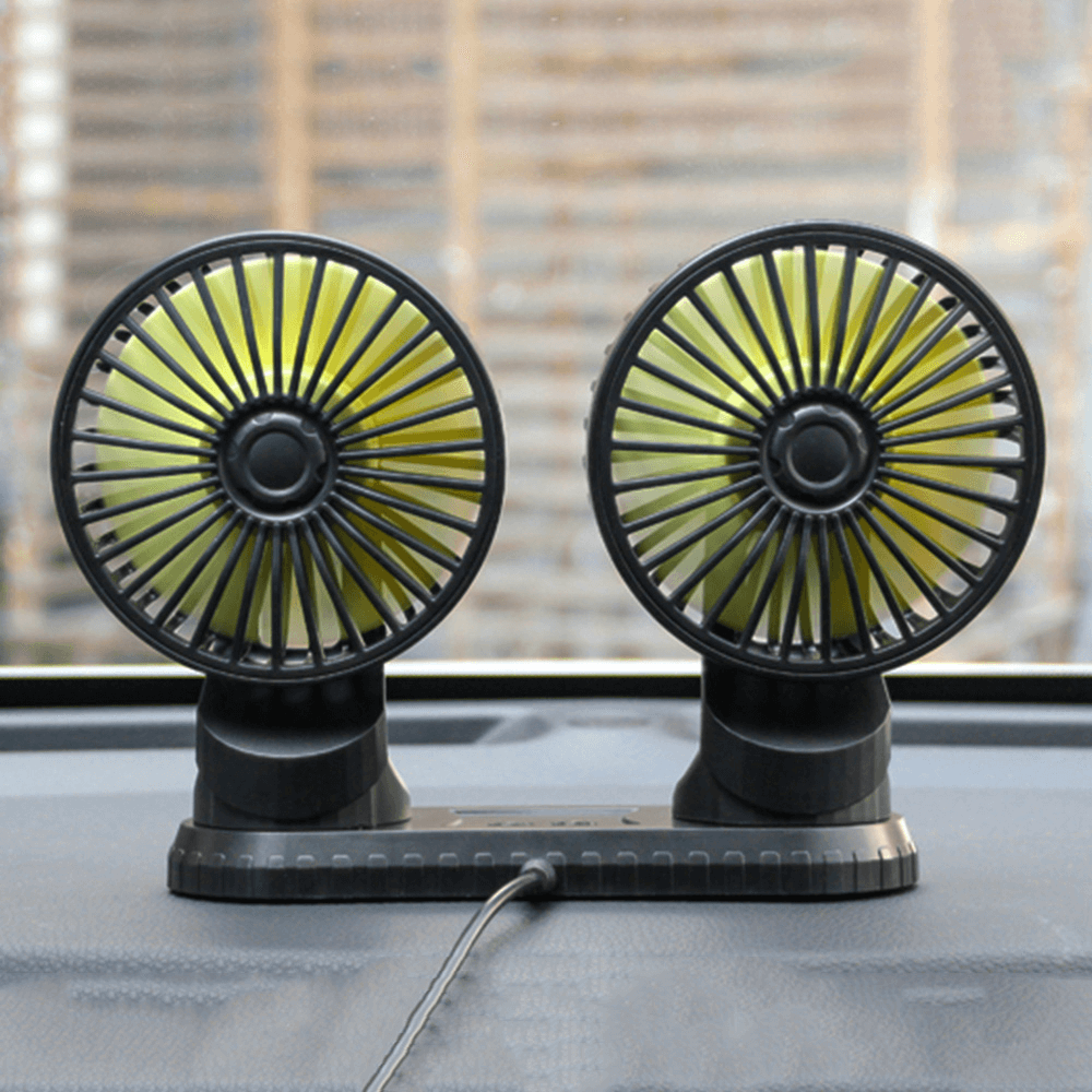 360 Degree Rotatable Car Cooling Dual Fan 2
