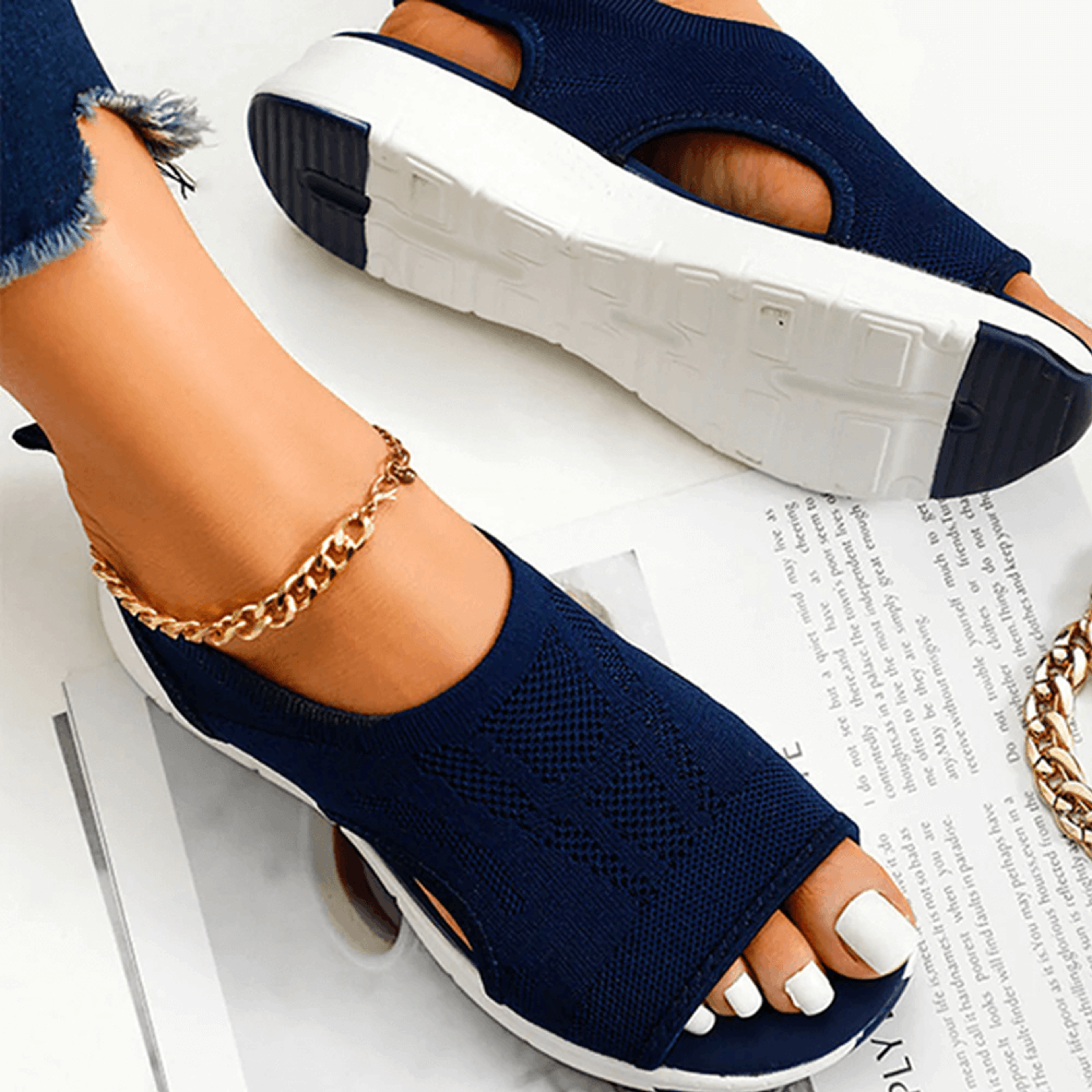 stylish orthopedic sandals – shock absorbing & comfortable summer slides & perfect gift