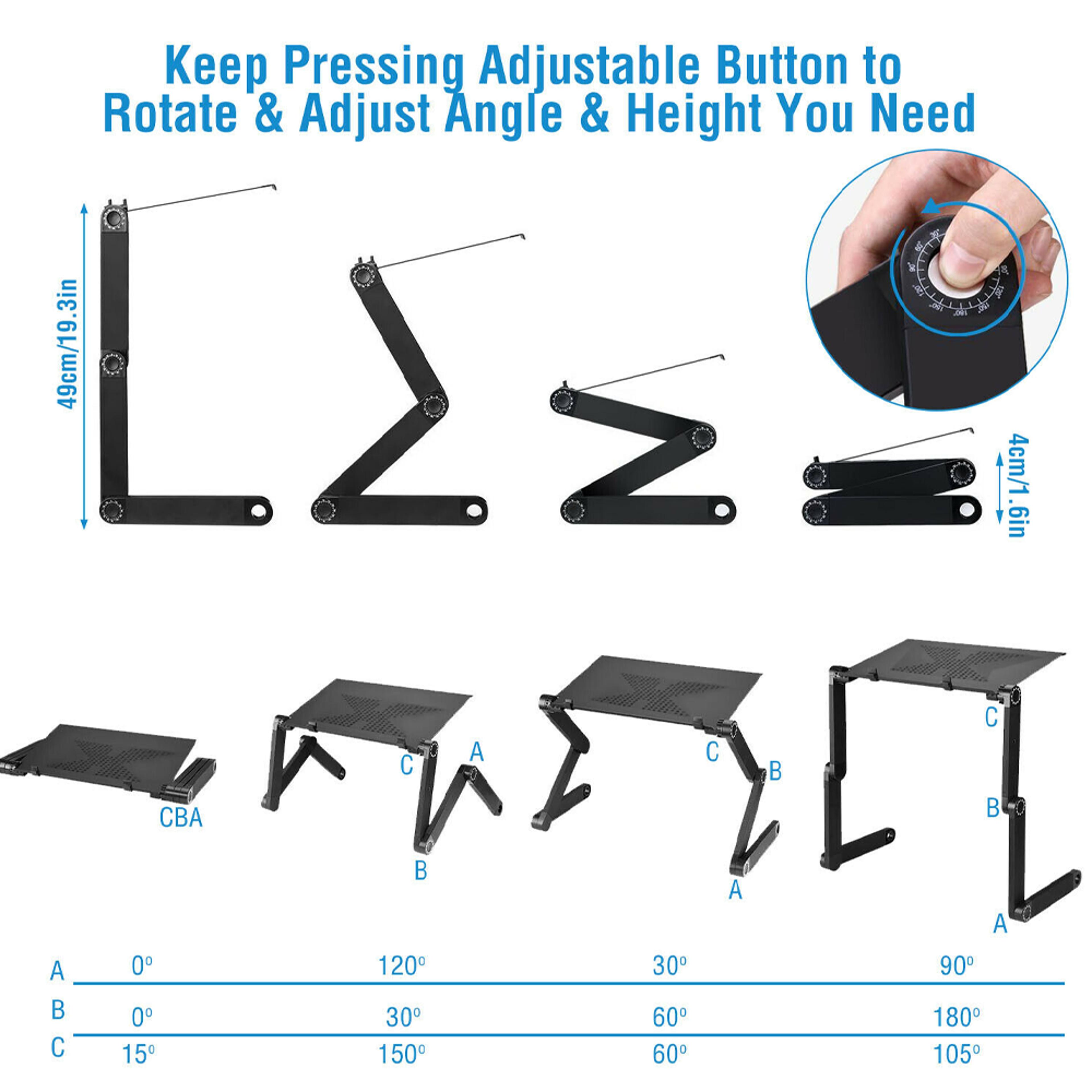 High-Strength Laptop Stand | Spacious Laptop Stand For Desk with Vent Holes | Ergonomic Laptop Standing Desk 5