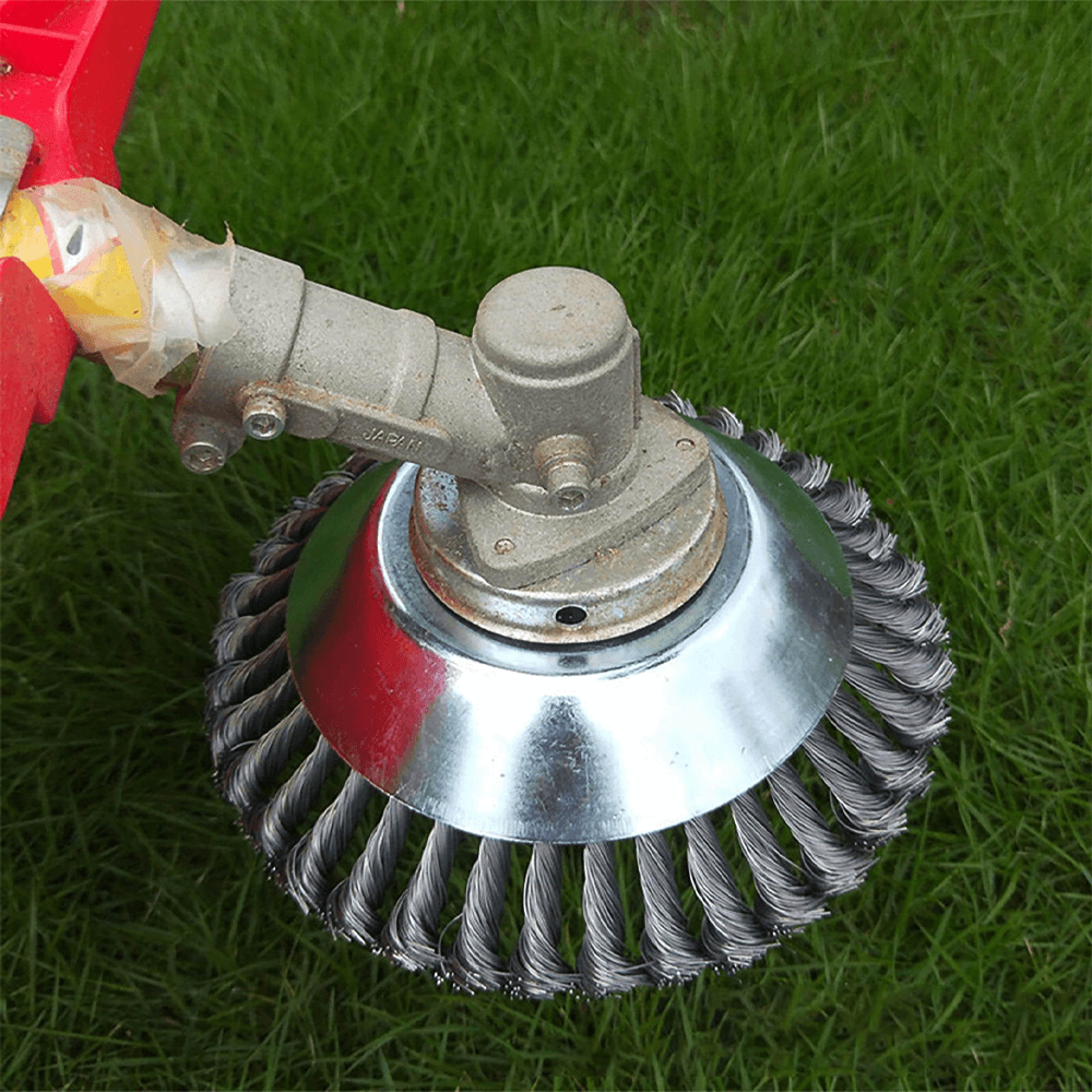 Durable Weed Trimmer Head | Easy To Clean And Maintain Steel Wire Weed Brush 1