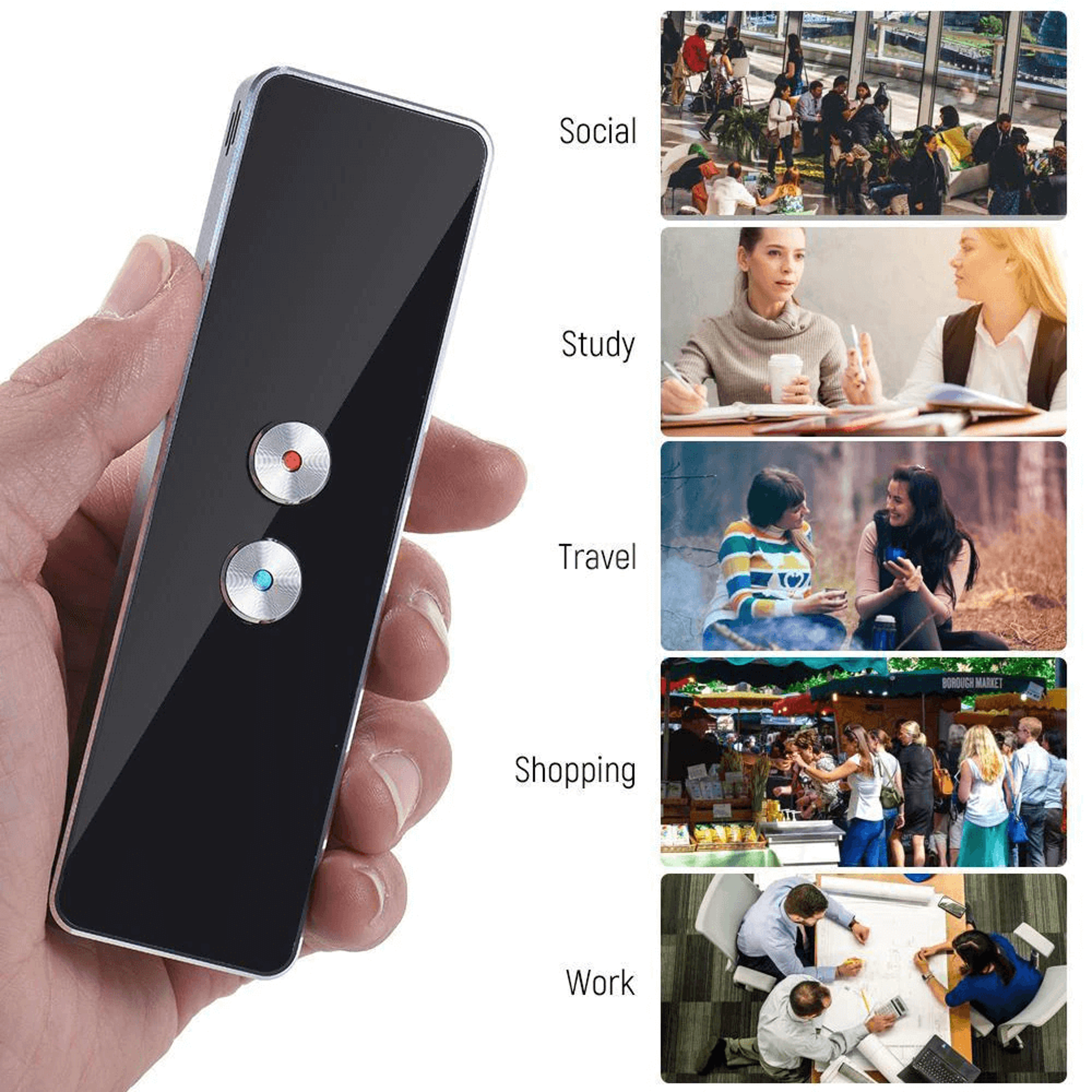Handheld & Portable Multi-Language Portable Smart Voice Translator 4