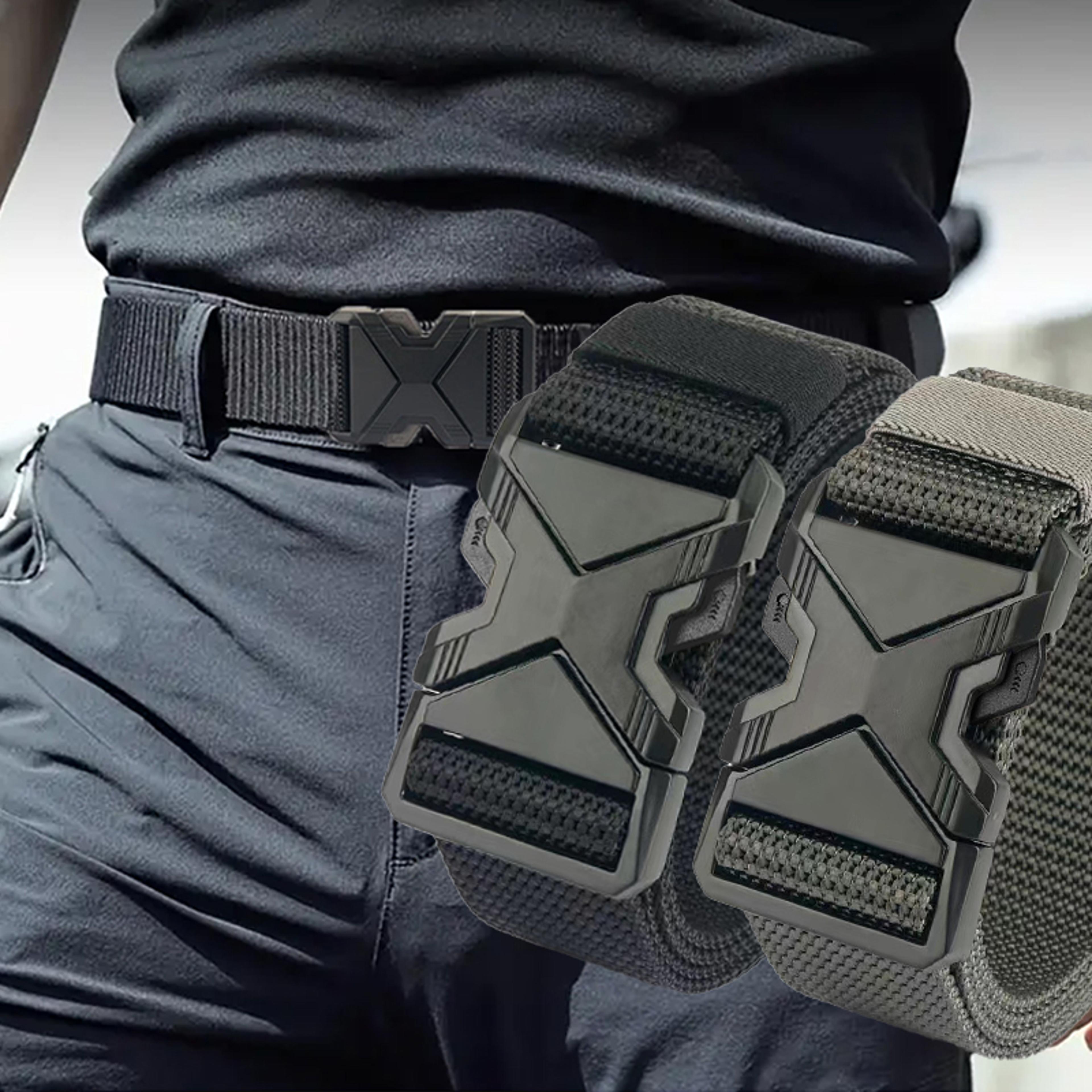 Mens Buckle Belt  Lightweight Breathable Nylon Braided Belt For Daily Commute 0