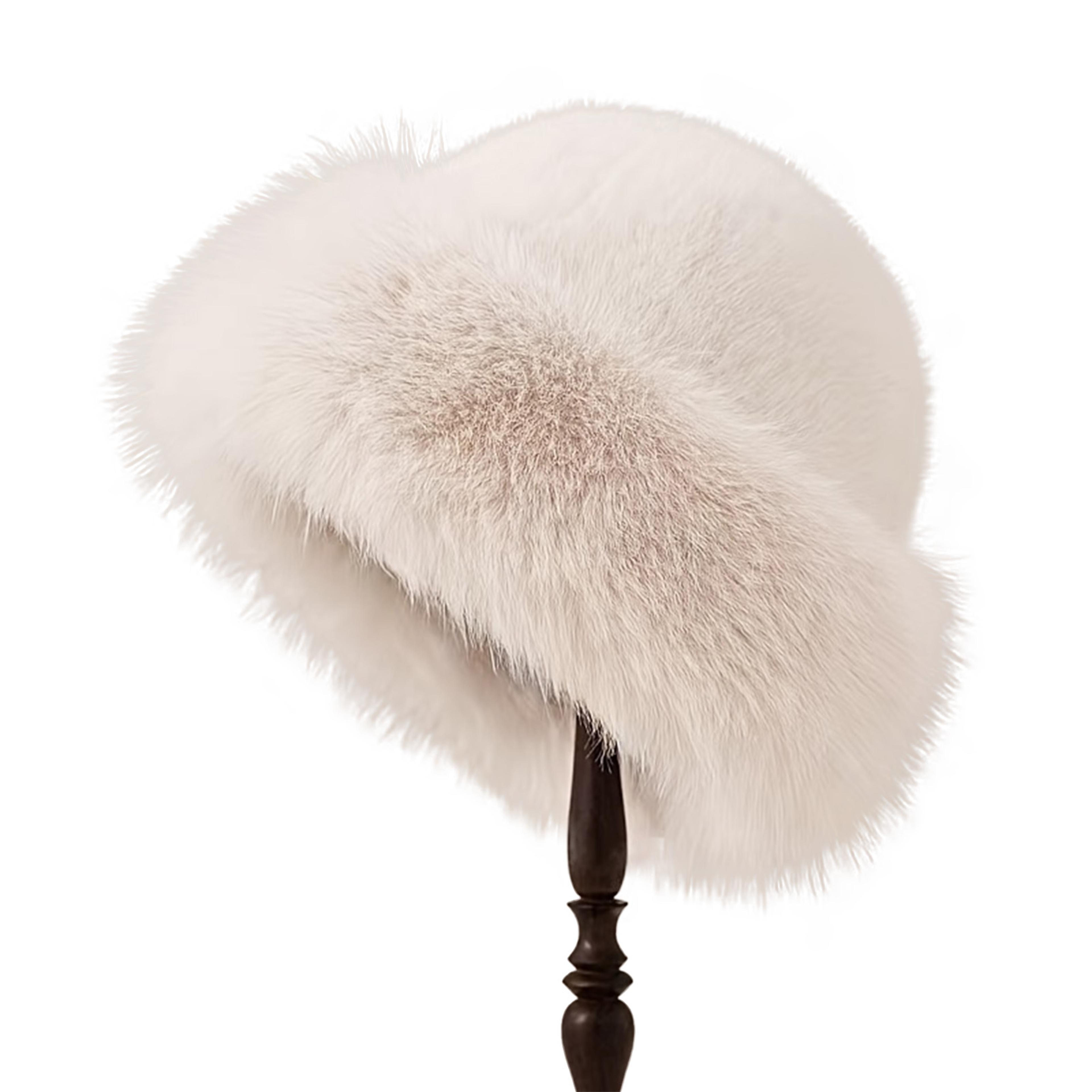 Womens Winter Fur Hat Cold Proof Soft  Warm Outdoor Hat For Skiing Sports And Casual Trips 2