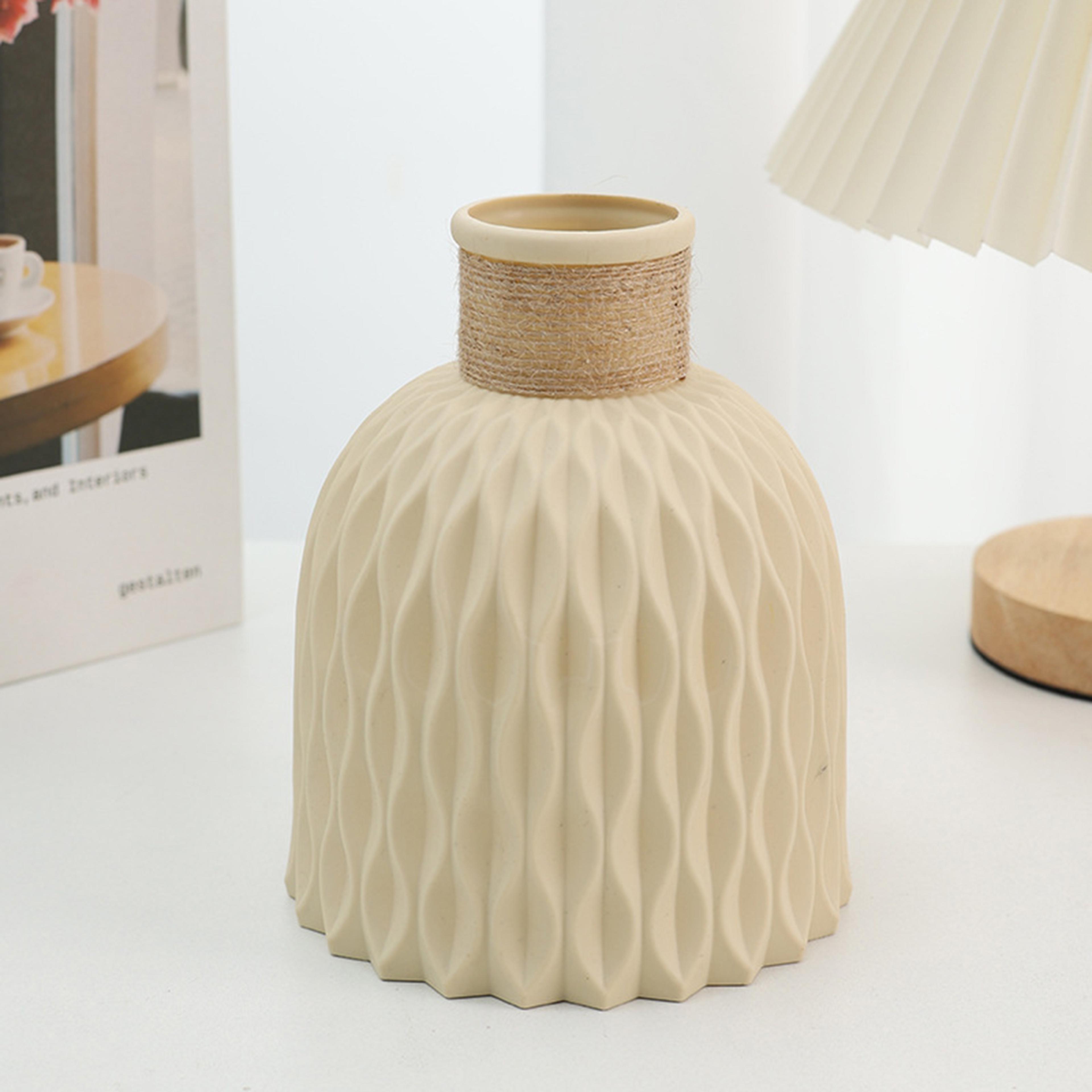 Water Ripple Plastic Vase Modern Nordic Style Wave Flower Pot For Living Room Decoration 3