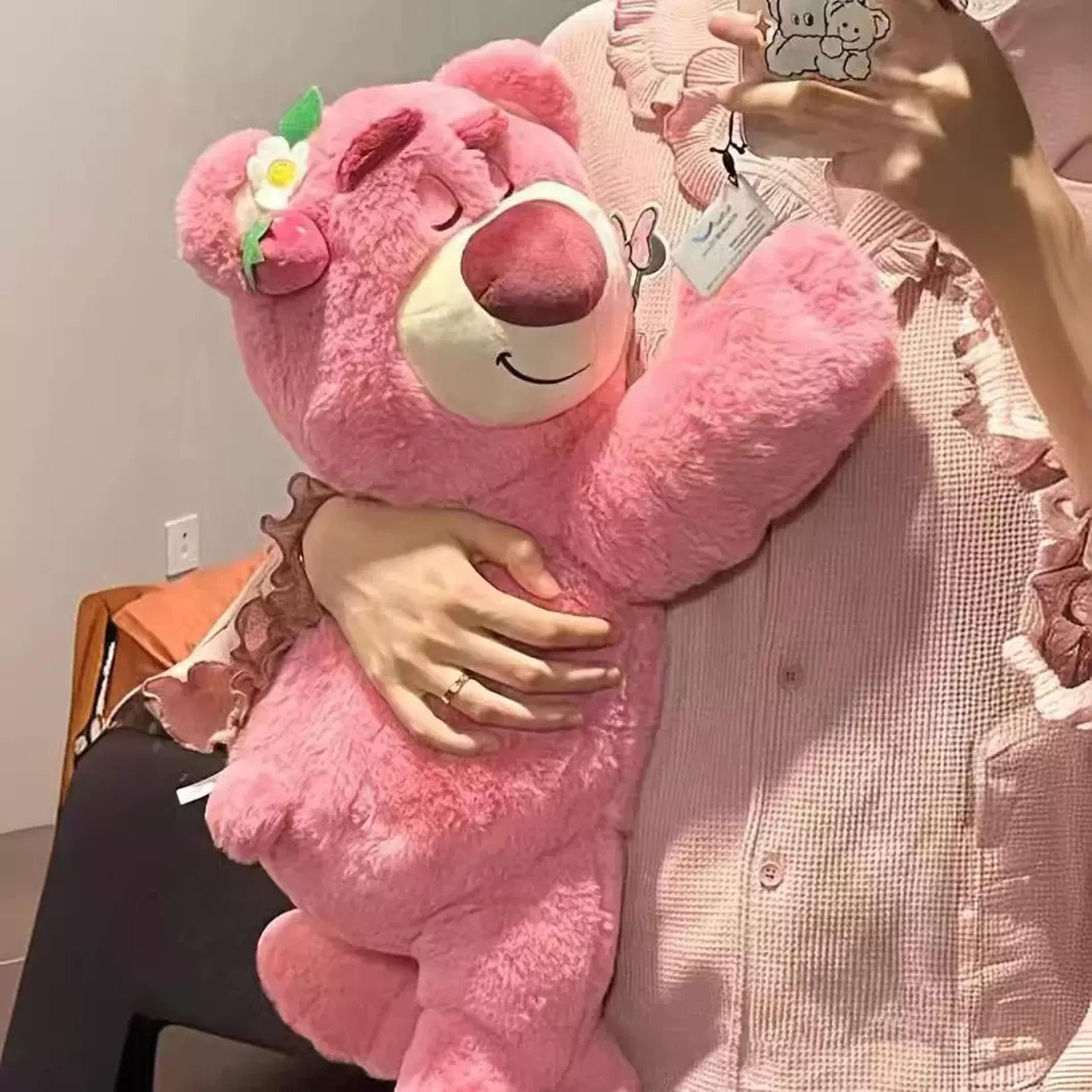 Toy Story Lotso Bear Plush Pillow Soft Strawberry Sofa Stuffed Toy For Kids Girls And Birthdays 3