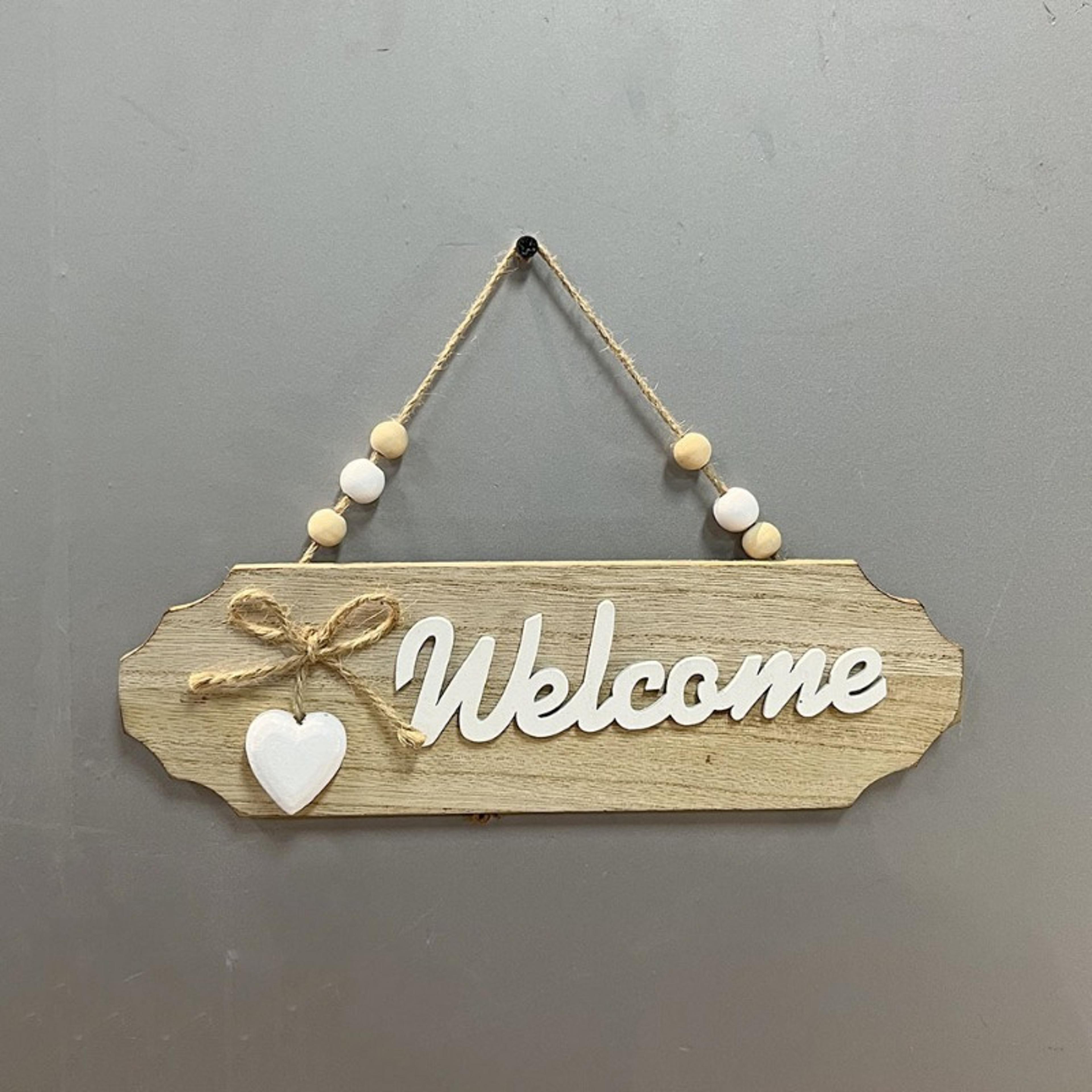 Vintage Welcome Sign With Heart Ornament Home Decor For Kitchen Bathroom And Outdoor Spaces 1