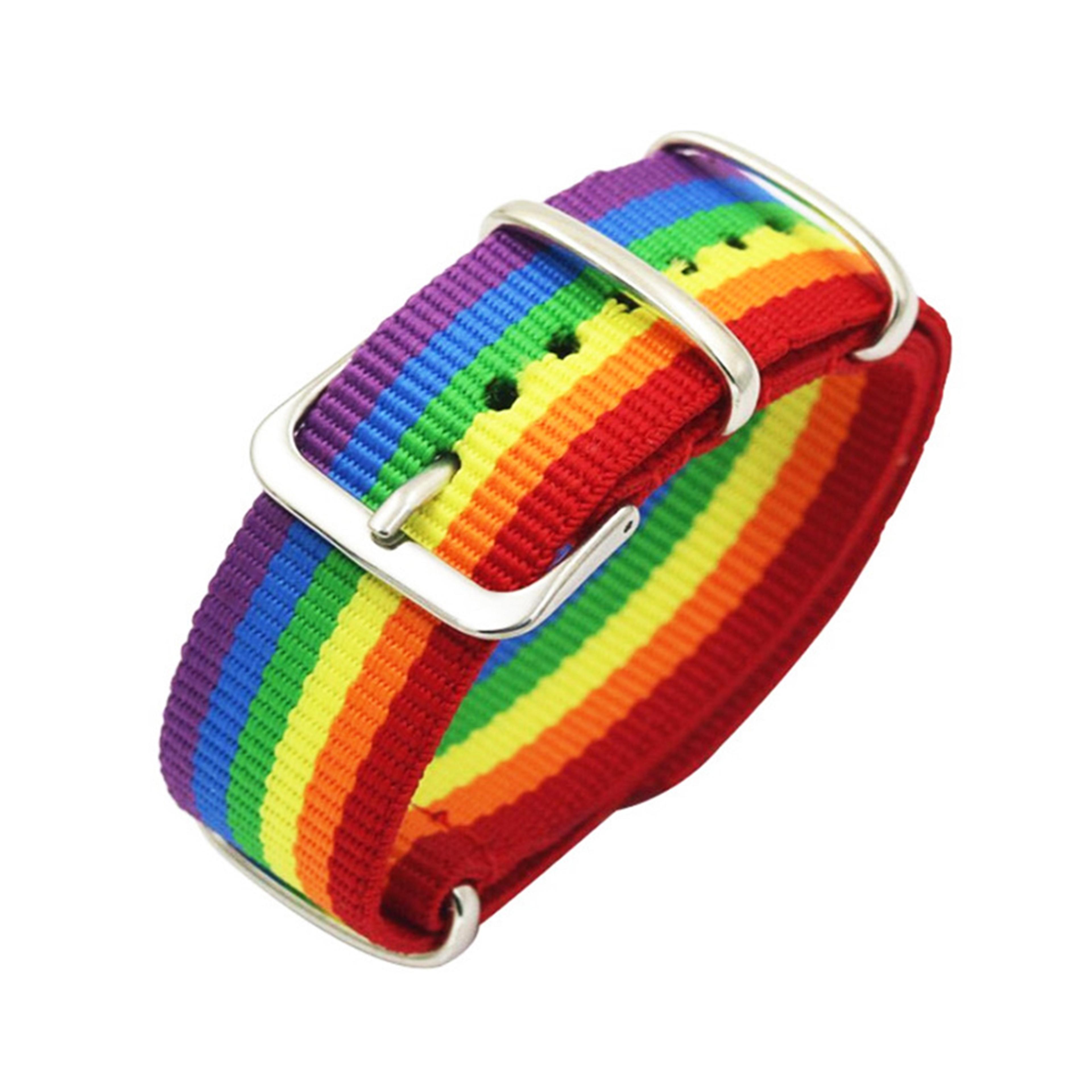 rainbow nylon bracelet for couples & friends braided jewelry for men and women