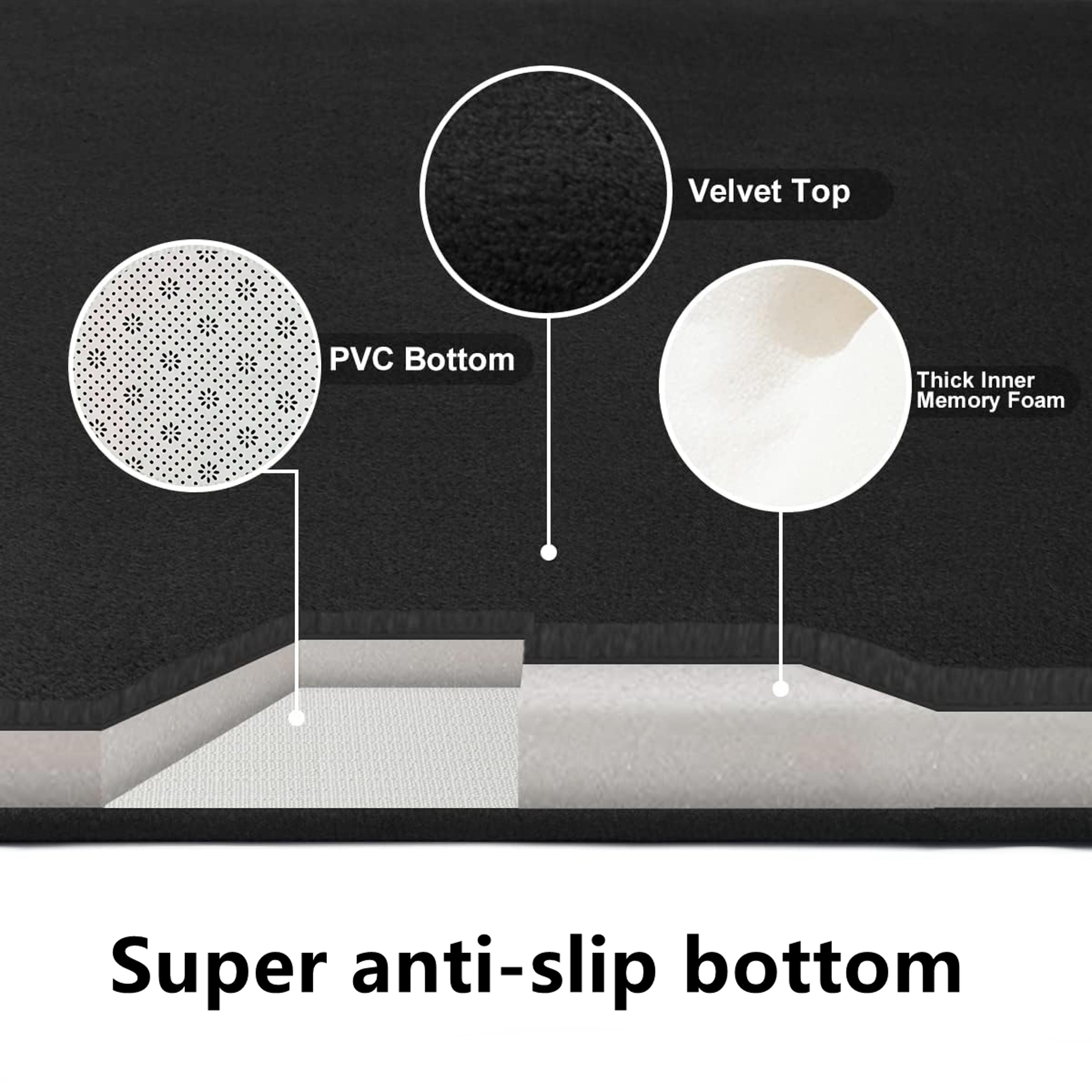 Soft Water Absorbing Bathroom AntiSlip Mat Flannel Fabric Door Mat For Home Decoration 0