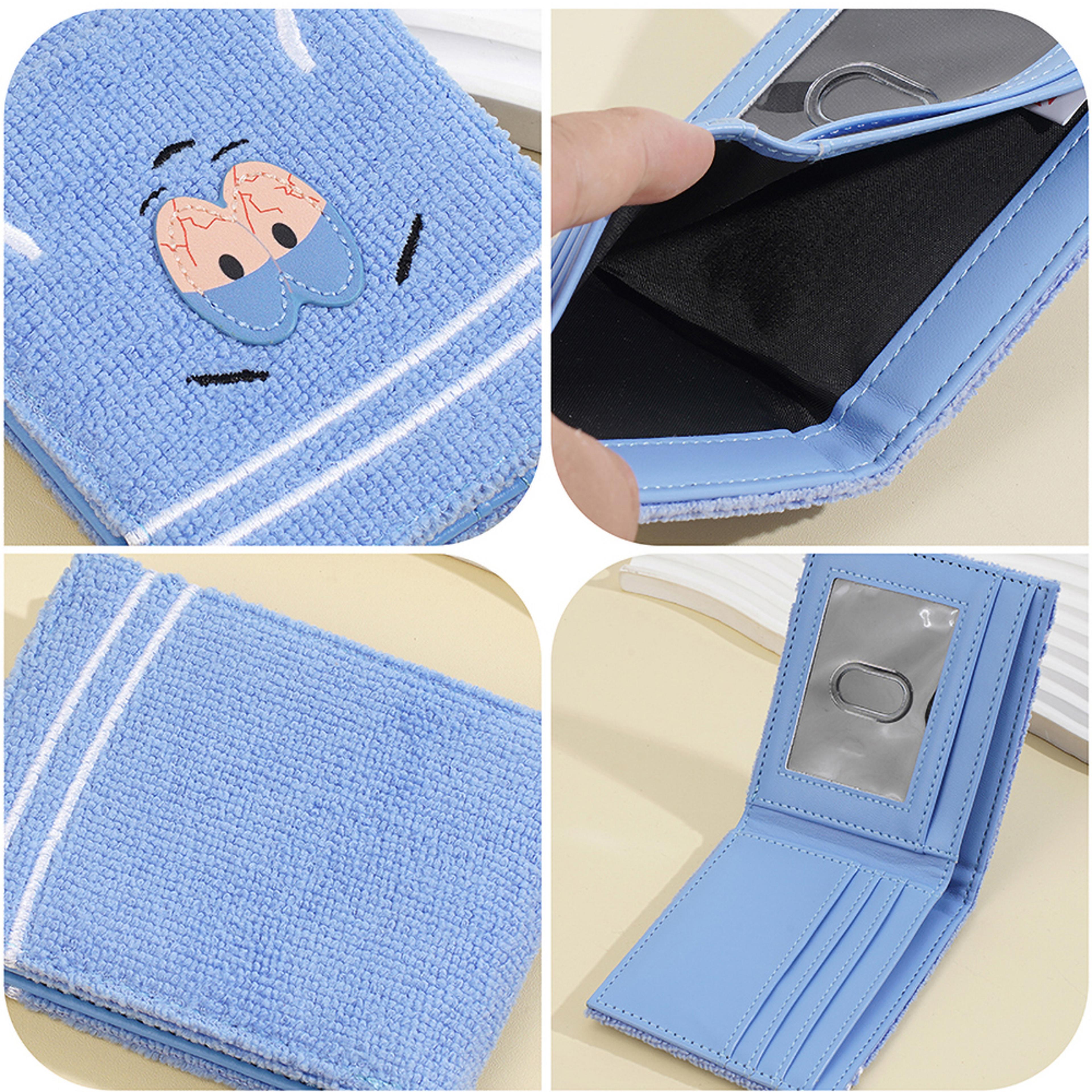 Cute Plush Cartoon Wallet For Women Soft Fuzzy PU Leather Coin Purse With Zip Closure Ideal Casual  3