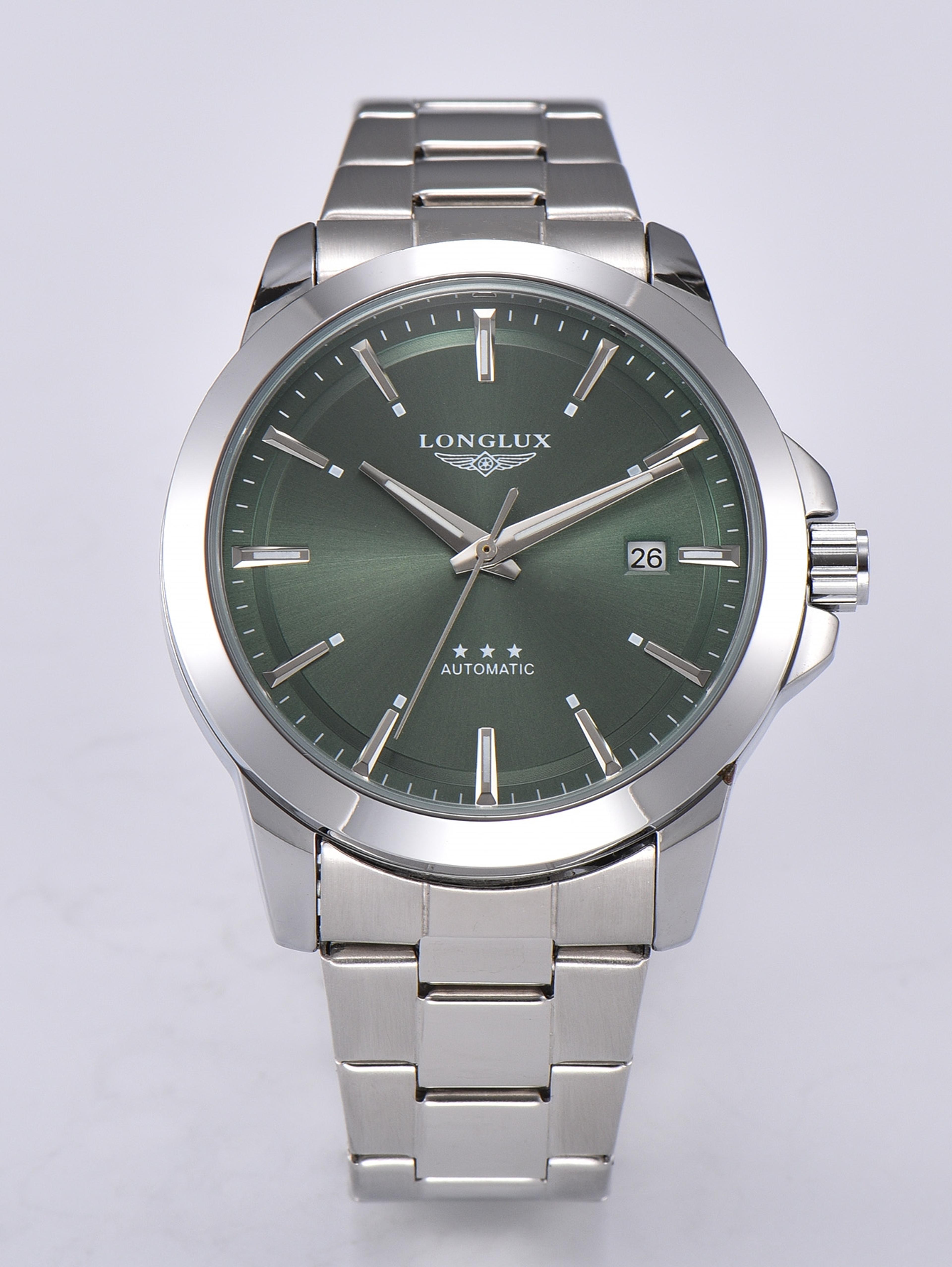 Mens Automatic Business Watch Waterproof Stainless Steel Luminous Mechanical Watch 6