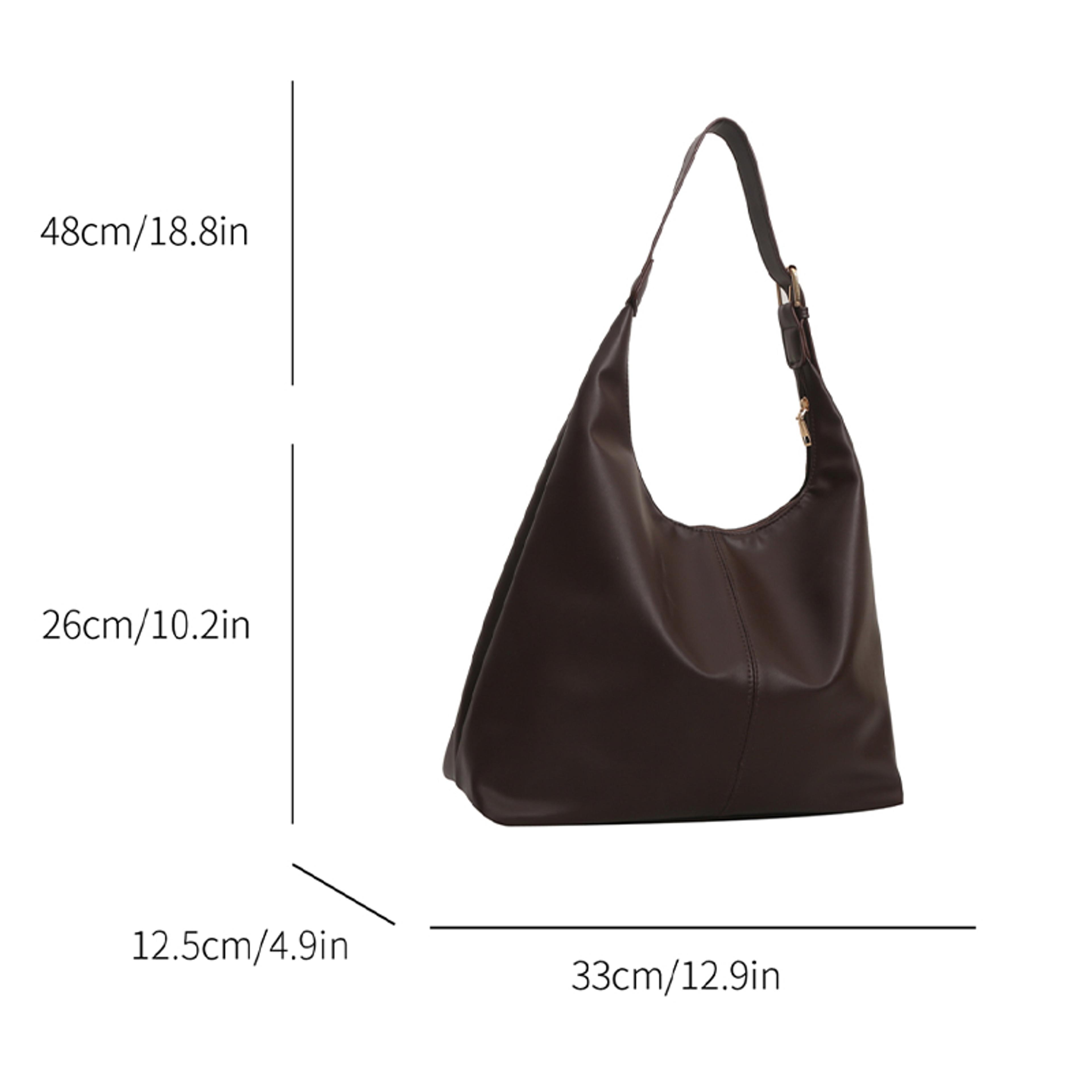 Trendy Casual Soft PU Womens Handbag Large Capacity Shoulder Bag For Commute  Shopping Retro Tote D 1