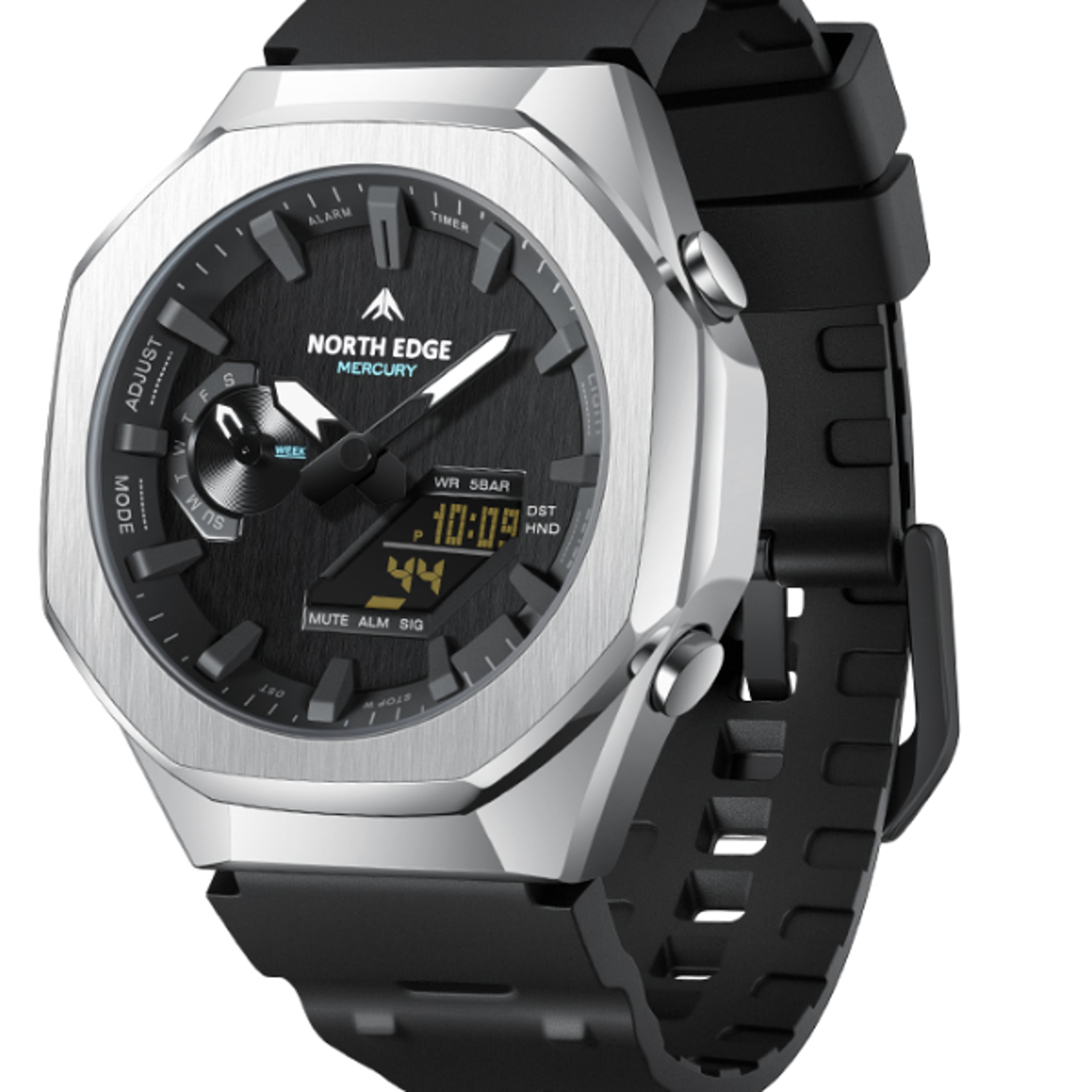 Mens Military Digital Watch Waterproof Stopwatch Sports Watch with World Time Function