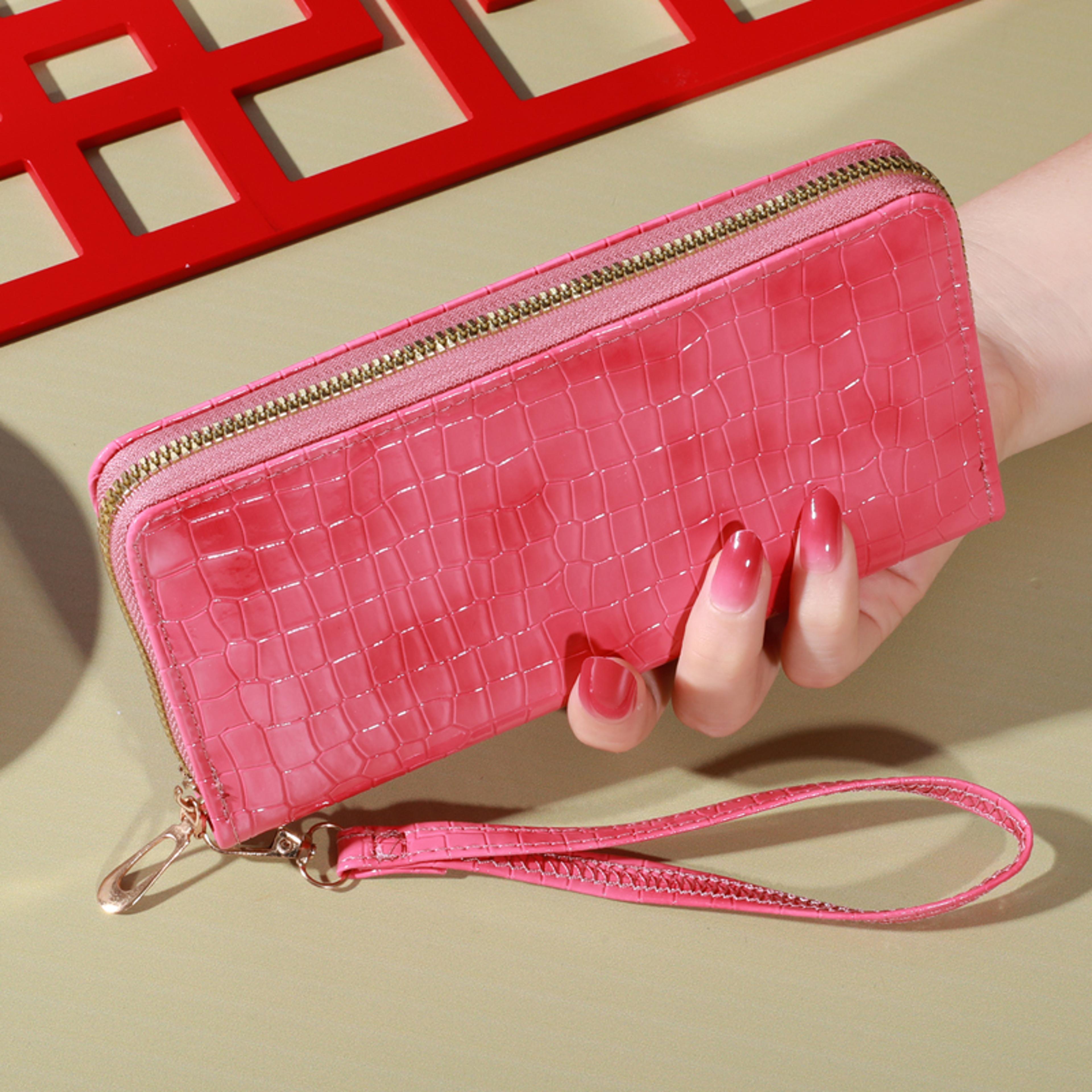 Elegant Large Capacity Wallet Clutch Purse With Zipper Multiple Card Holder Slots And Compartments 2