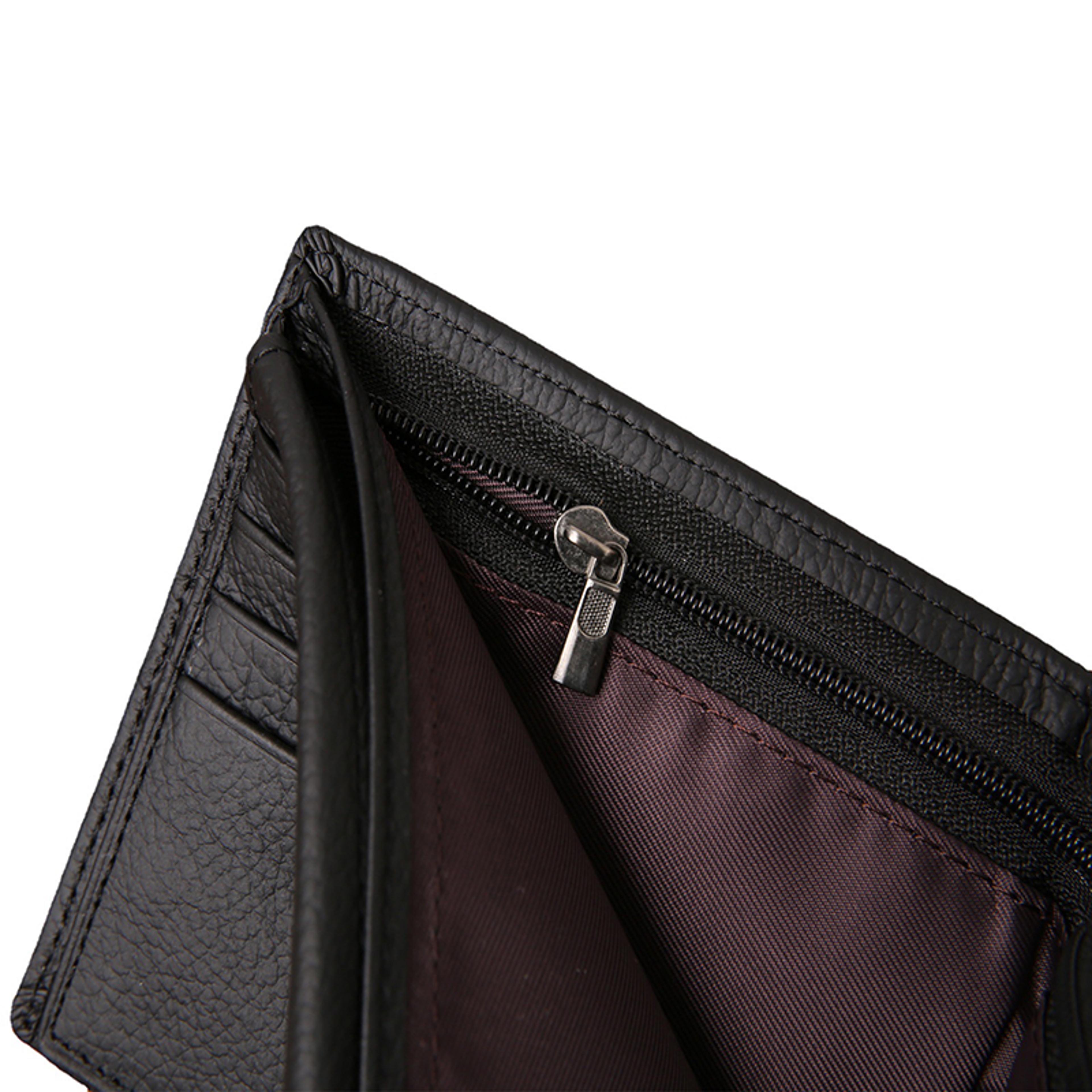 Genuine Leather Mens Short Wallet Waterproof Credit Card Holder With Coin Pocket 1